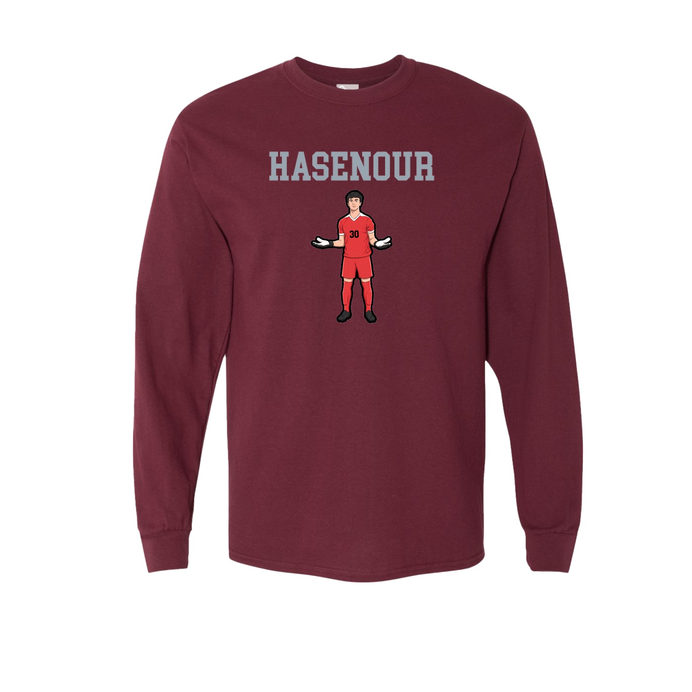 Long Sleeve Tee — Shirsey in Maroon