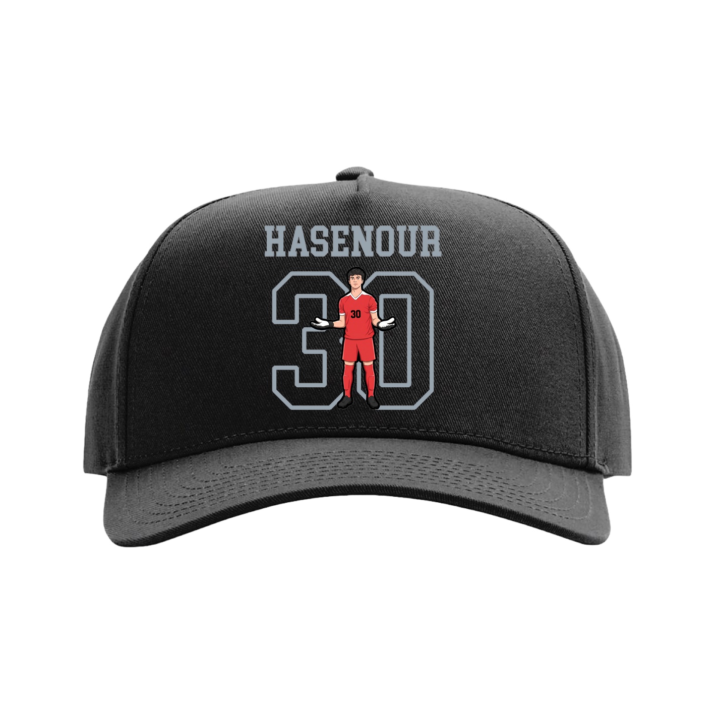 Full Fabric Five-Panel Champ Cap — Shirsey in Black