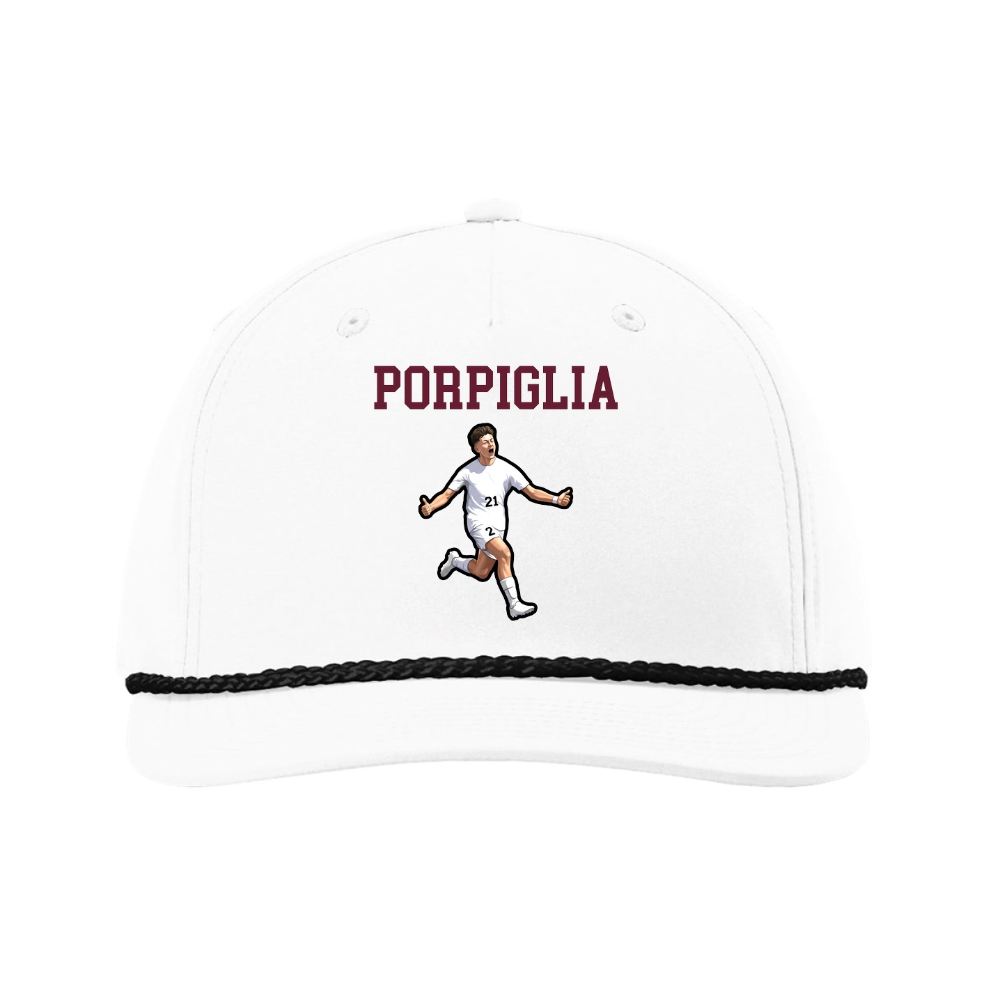 Five-Panel Classic Rope Cap — Shirsey in White