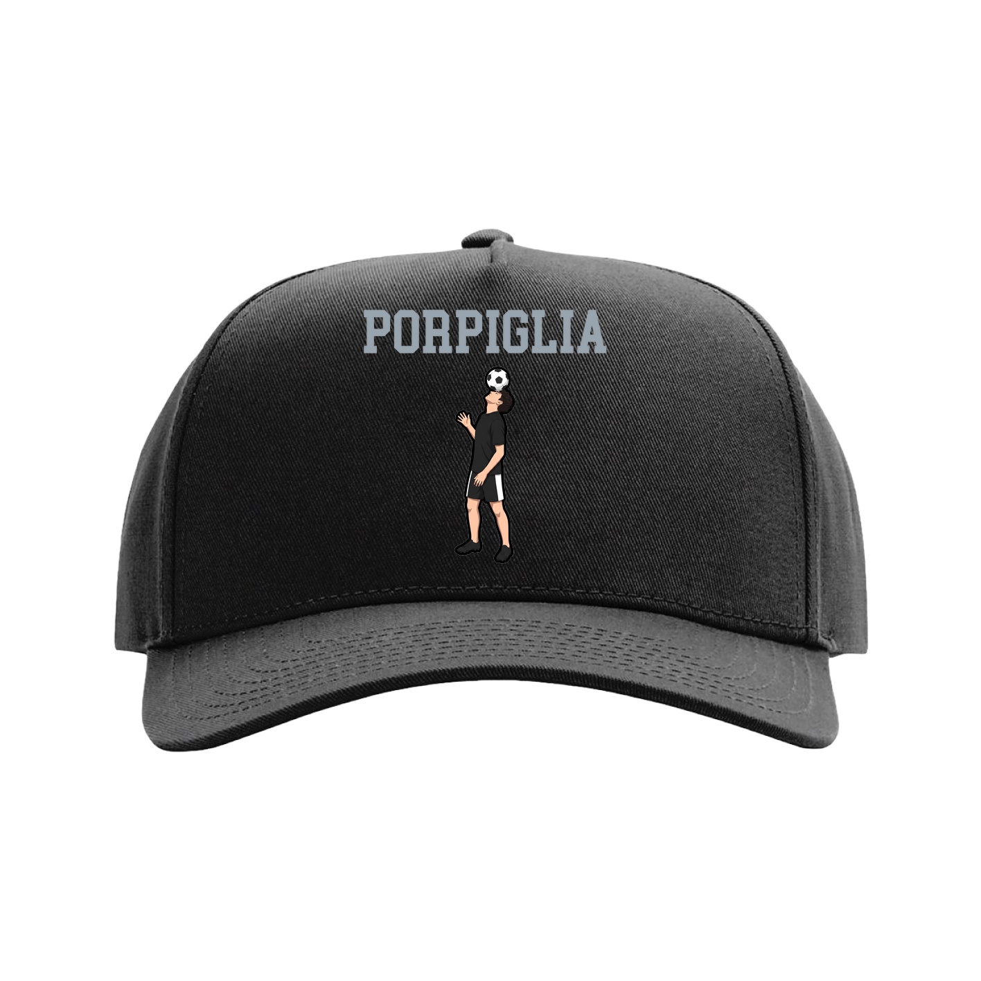 Full Fabric Five-Panel Champ Cap — Shirsey in Black