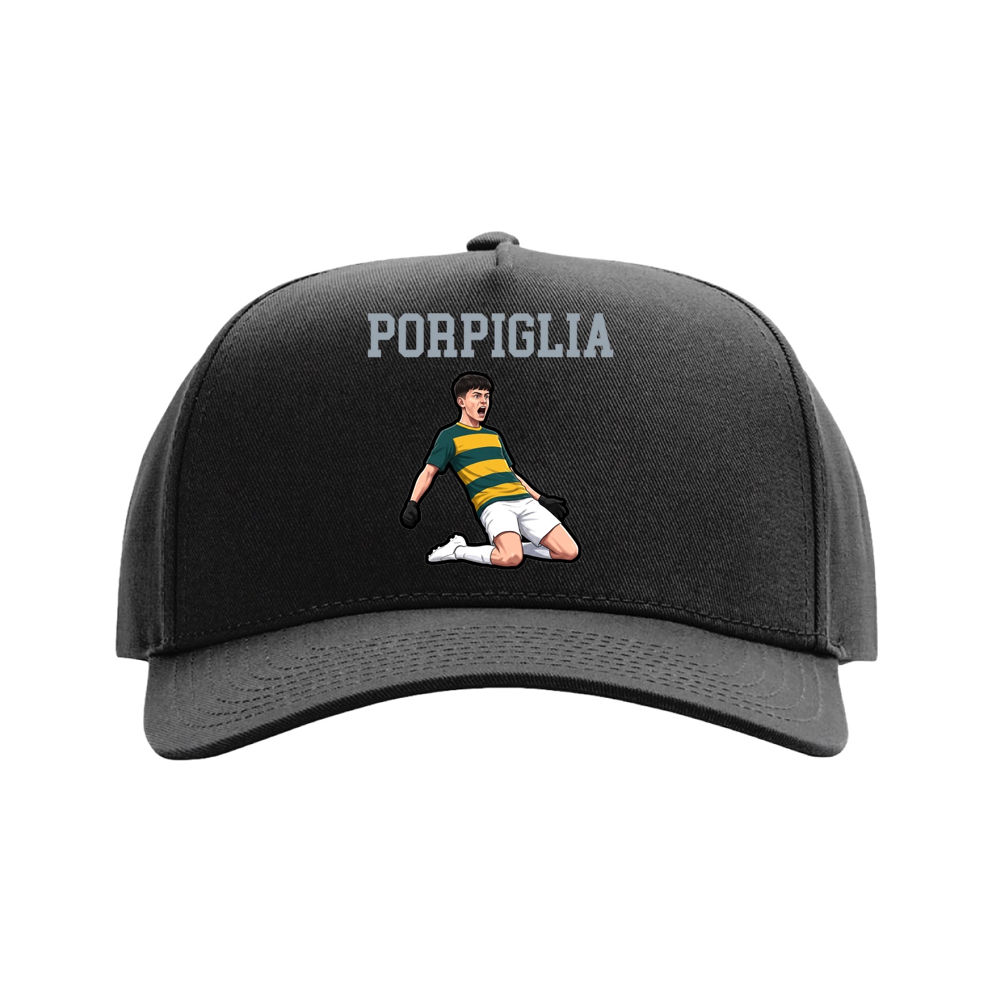 Full Fabric Five-Panel Champ Cap — Shirsey in Black