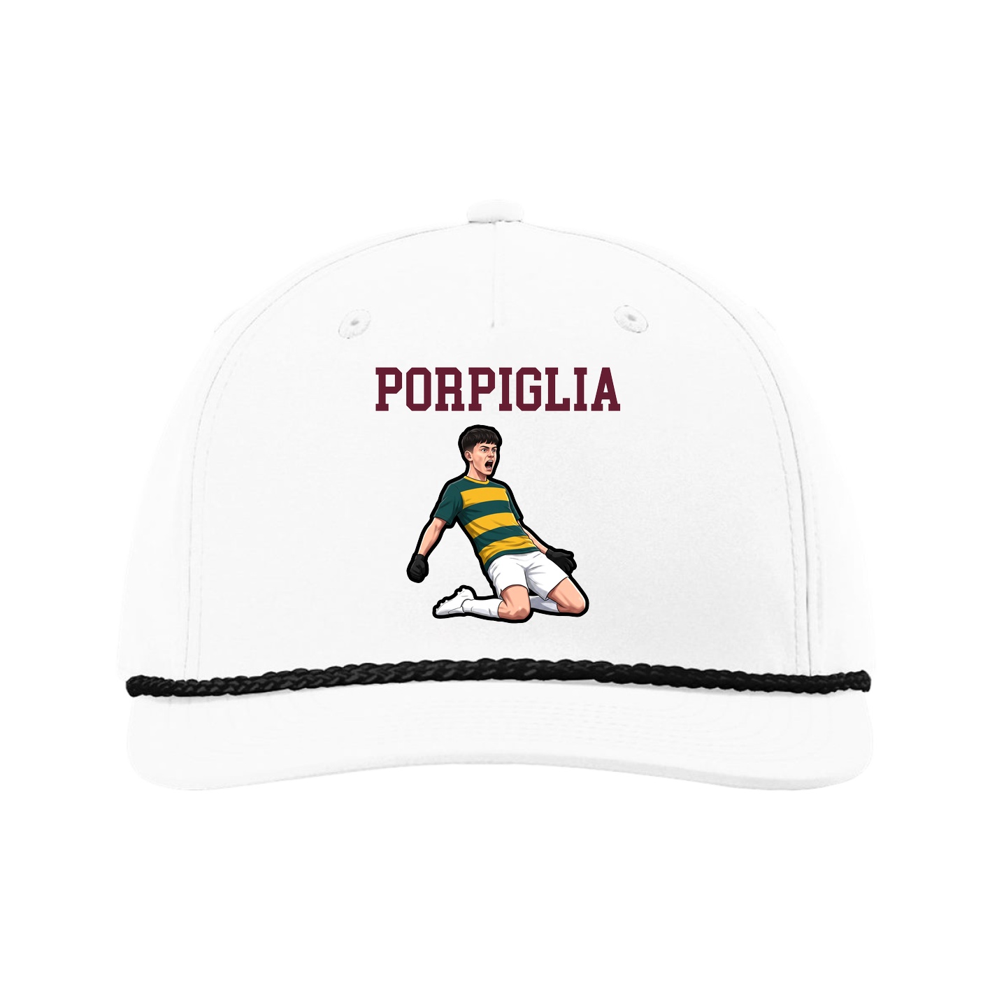 Five-Panel Classic Rope Cap — Shirsey in White