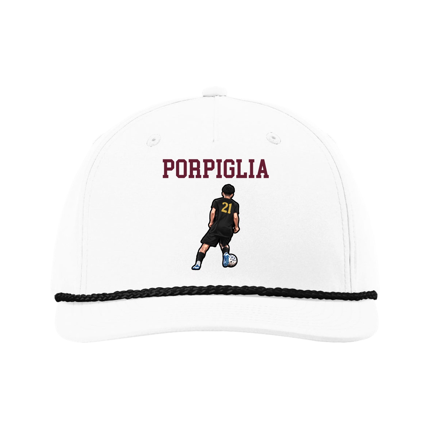 Five-Panel Classic Rope Cap — Shirsey in White