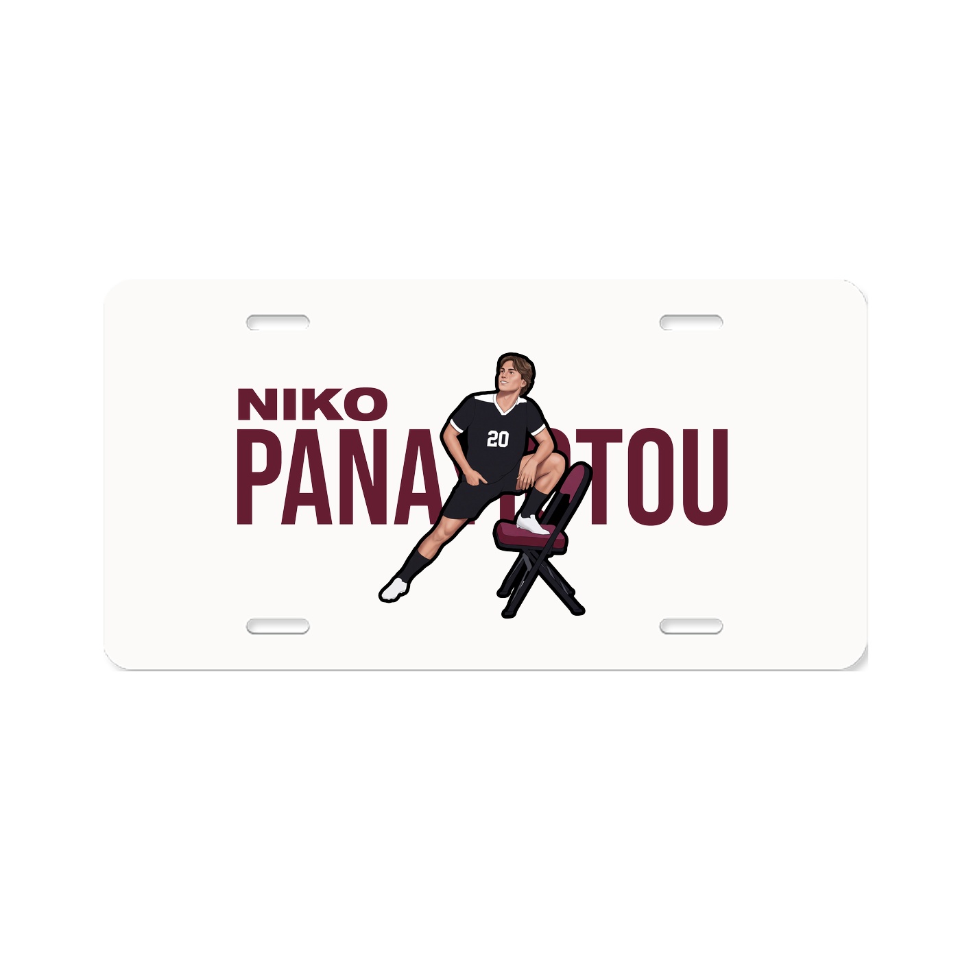 License Plate — Player Name in Classic
