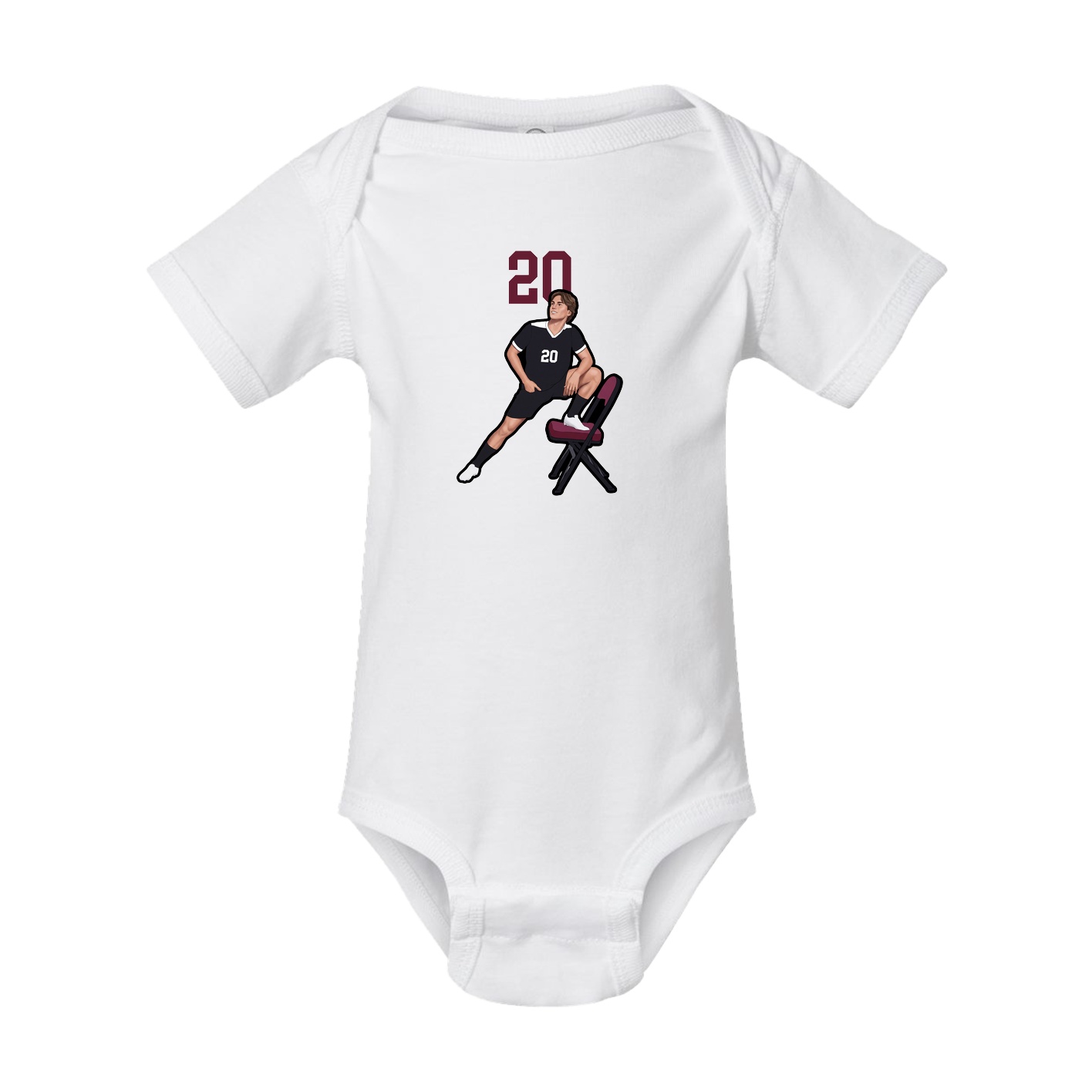 Baby Onesie — Number Top in White