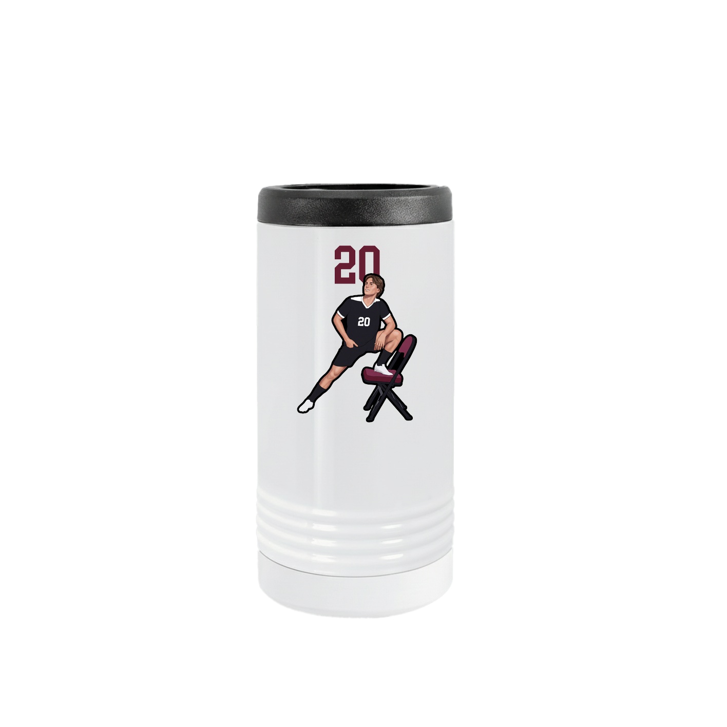 Slim Beverage Holder — Number Top in White