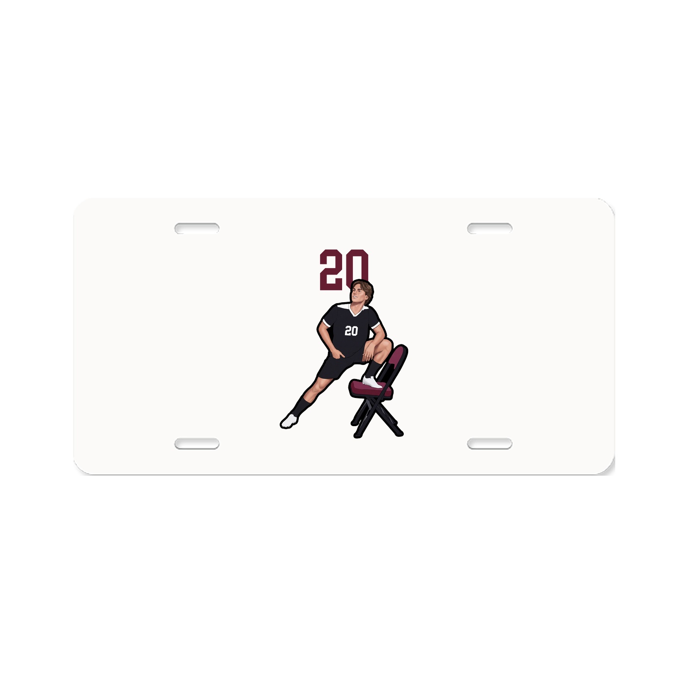 License Plate — Number Top in Classic