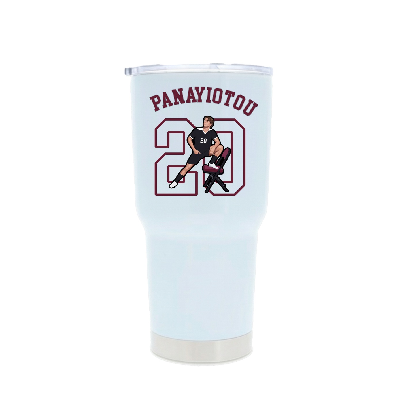 30oz Stainless Steel Tumbler — Shirsey Arch in White