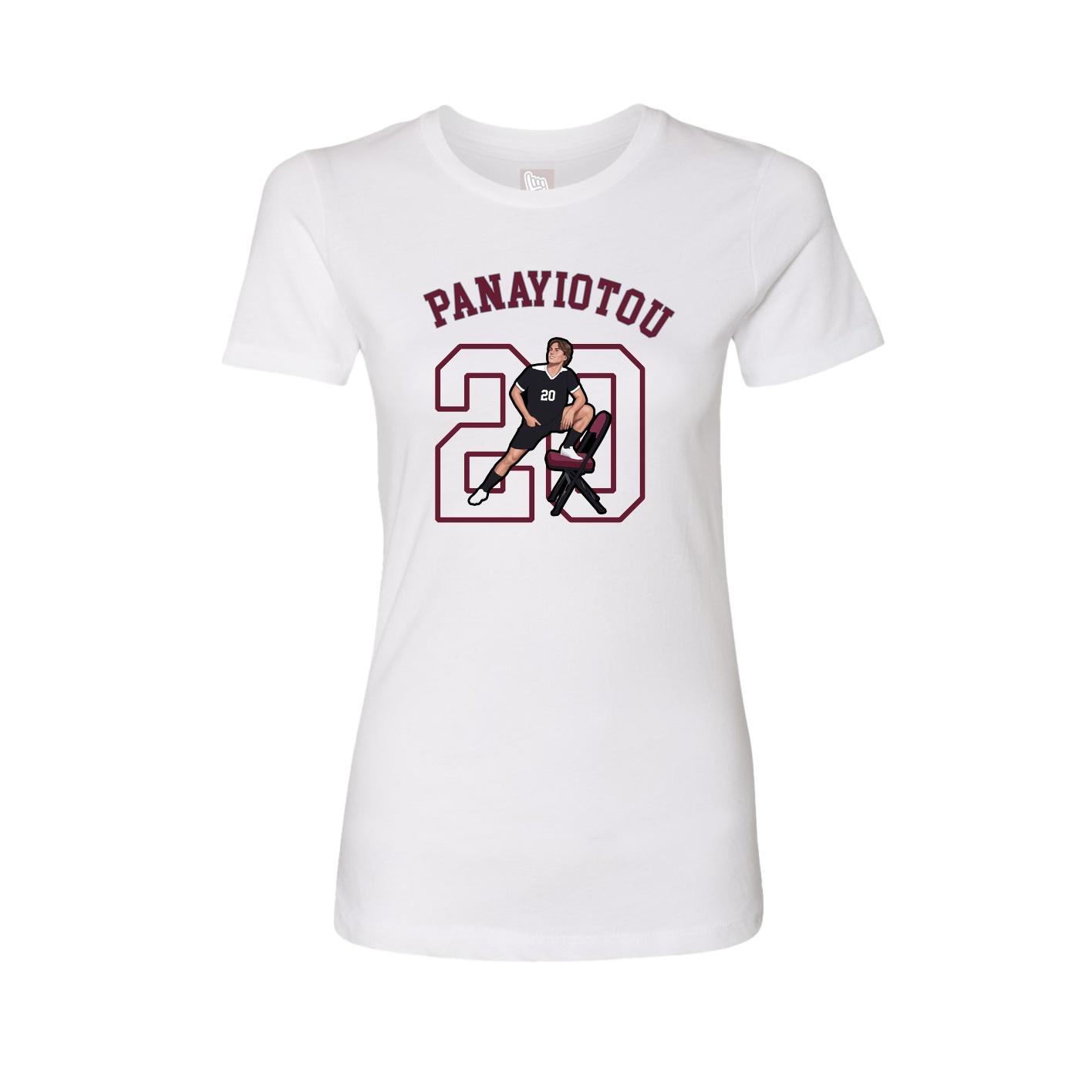 Fitted Women's Tee — Shirsey Arch in White