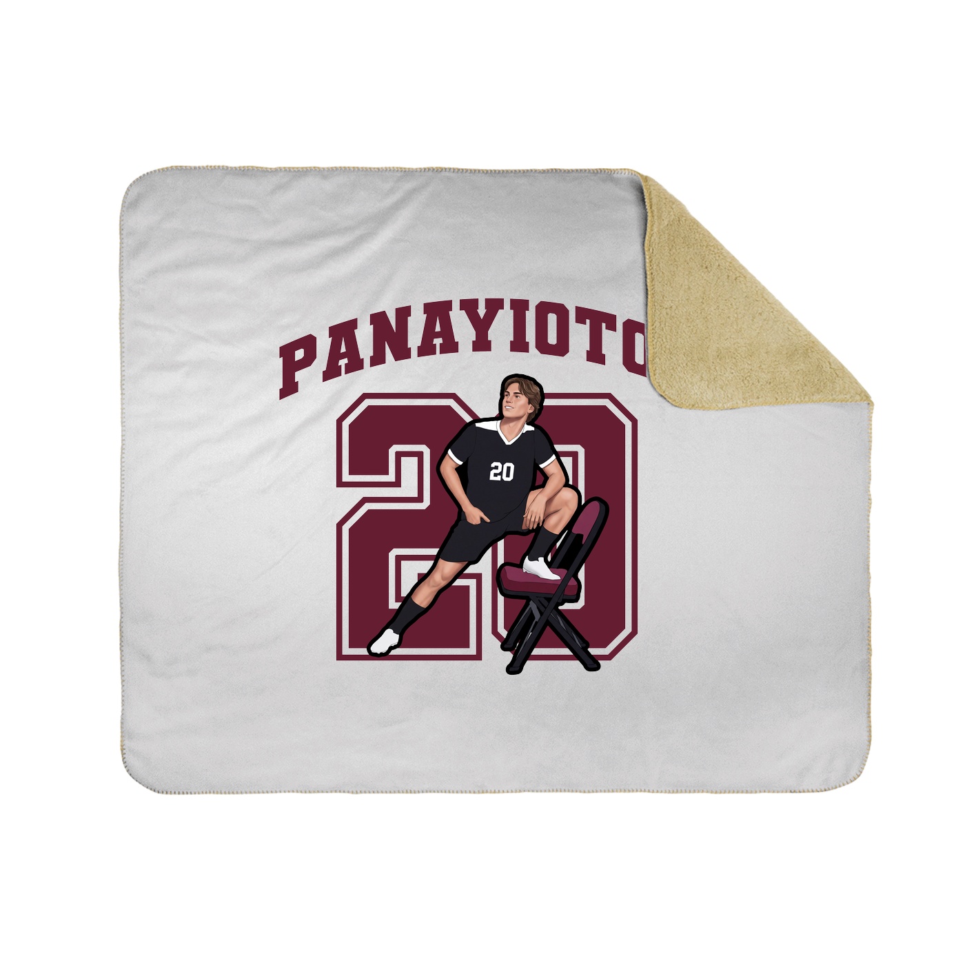 Throw Blanket — Number in White