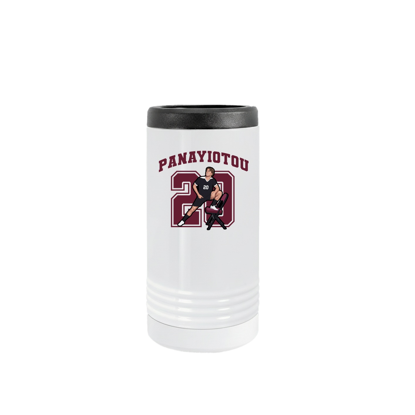 Slim Beverage Holder — Number in White