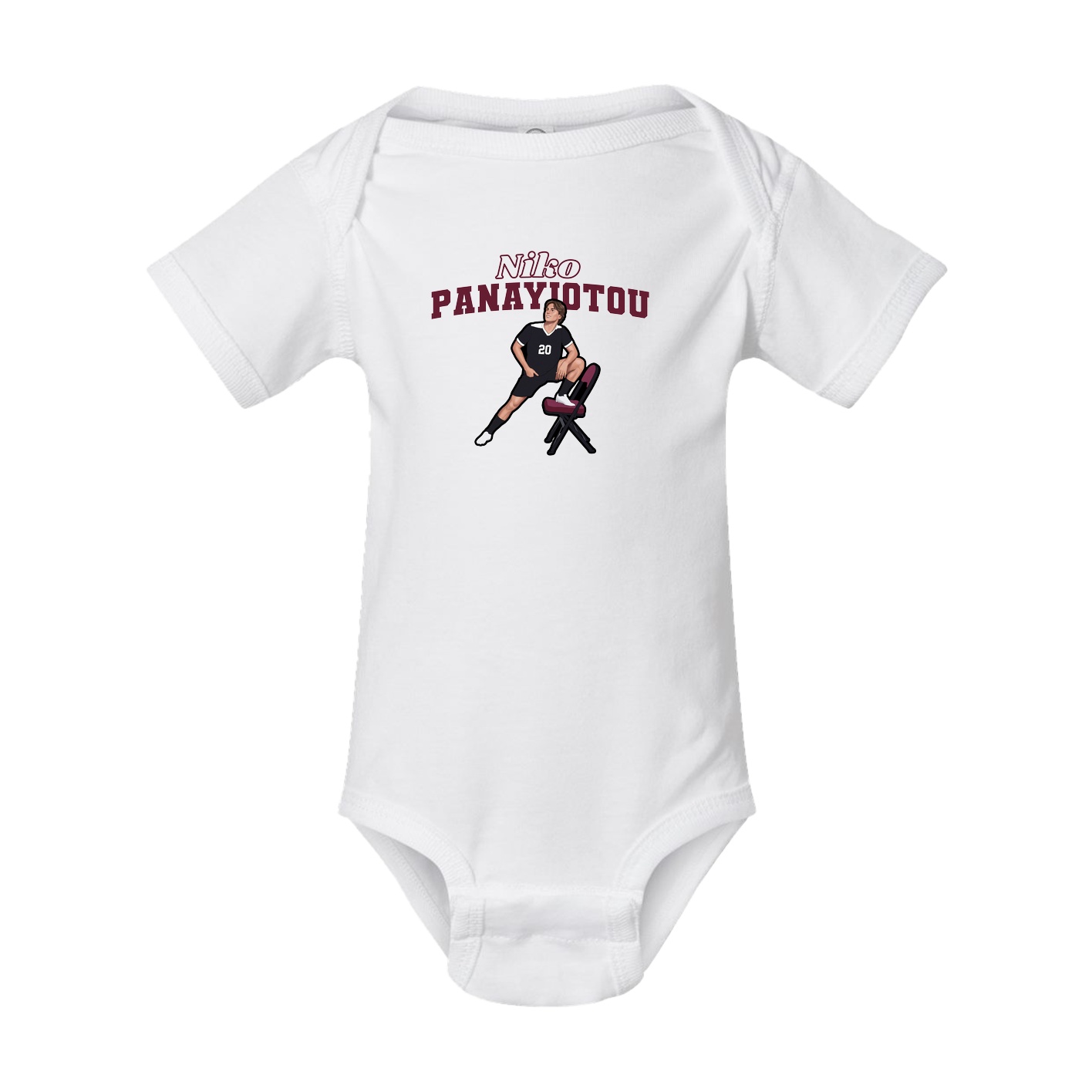 Baby Onesie — Name Arch in White