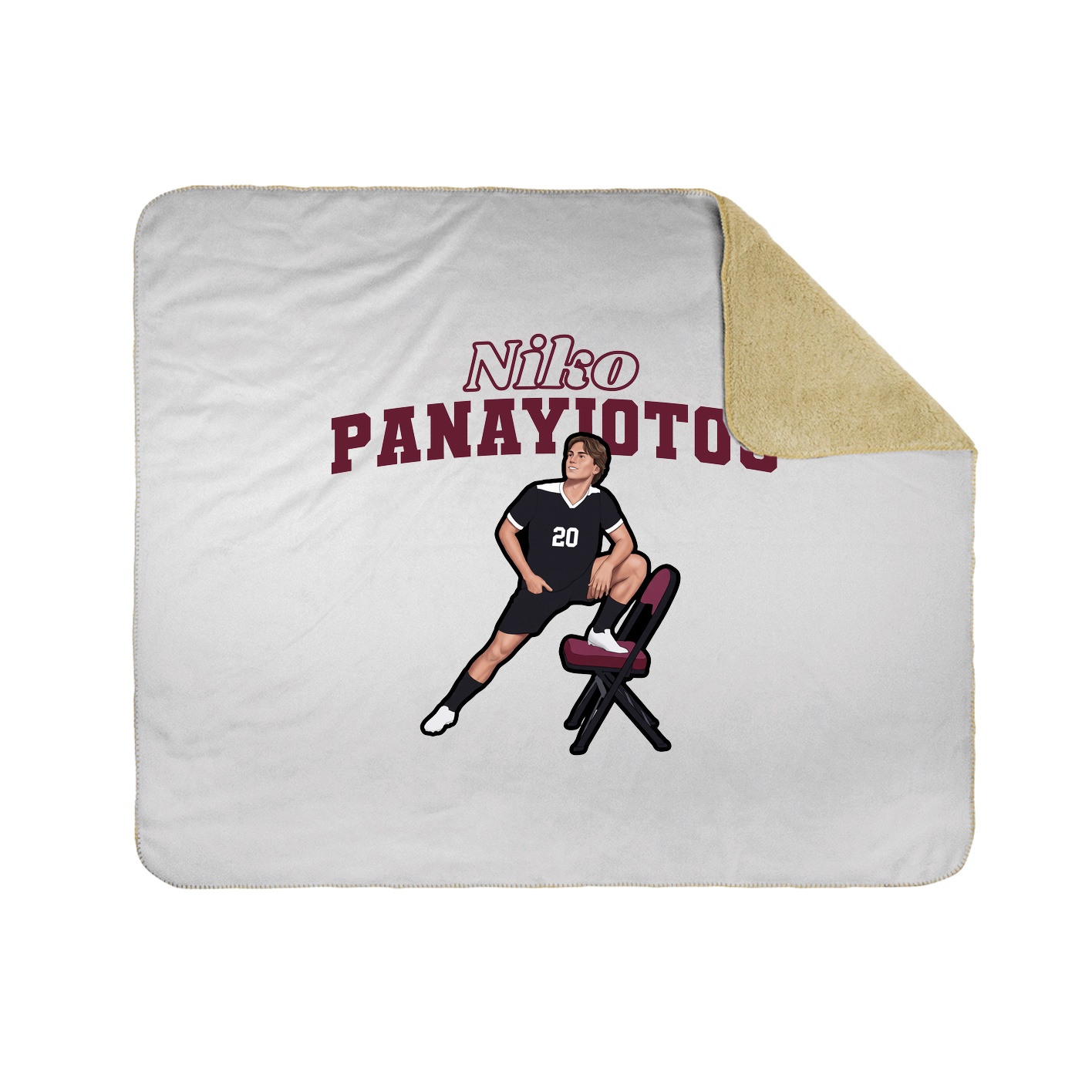Throw Blanket — Name Arch in White