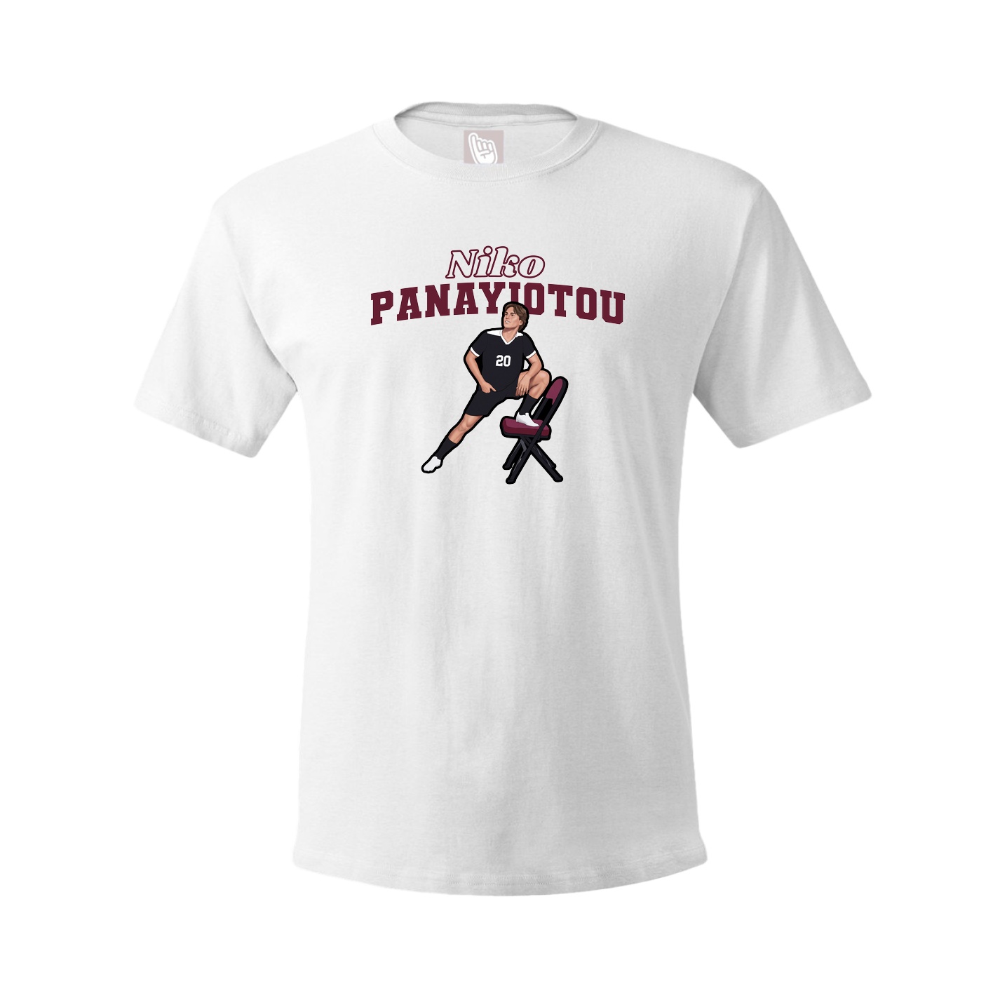 Youth Tee — Name Arch in White
