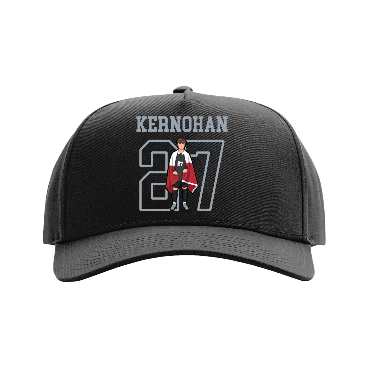 Full Fabric Five-Panel Champ Cap — Shirsey in Black