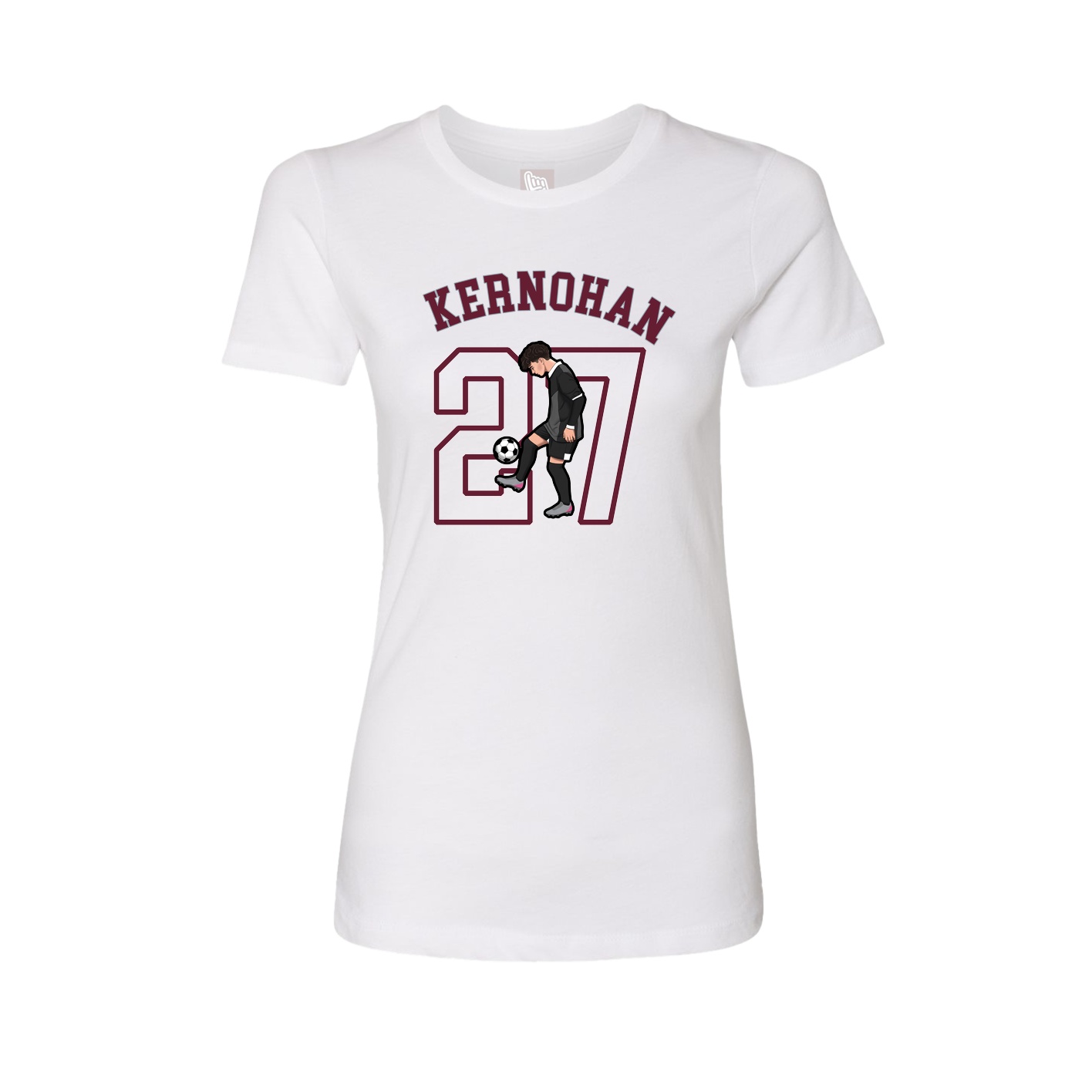 Fitted Women's Tee — Shirsey Arch in White