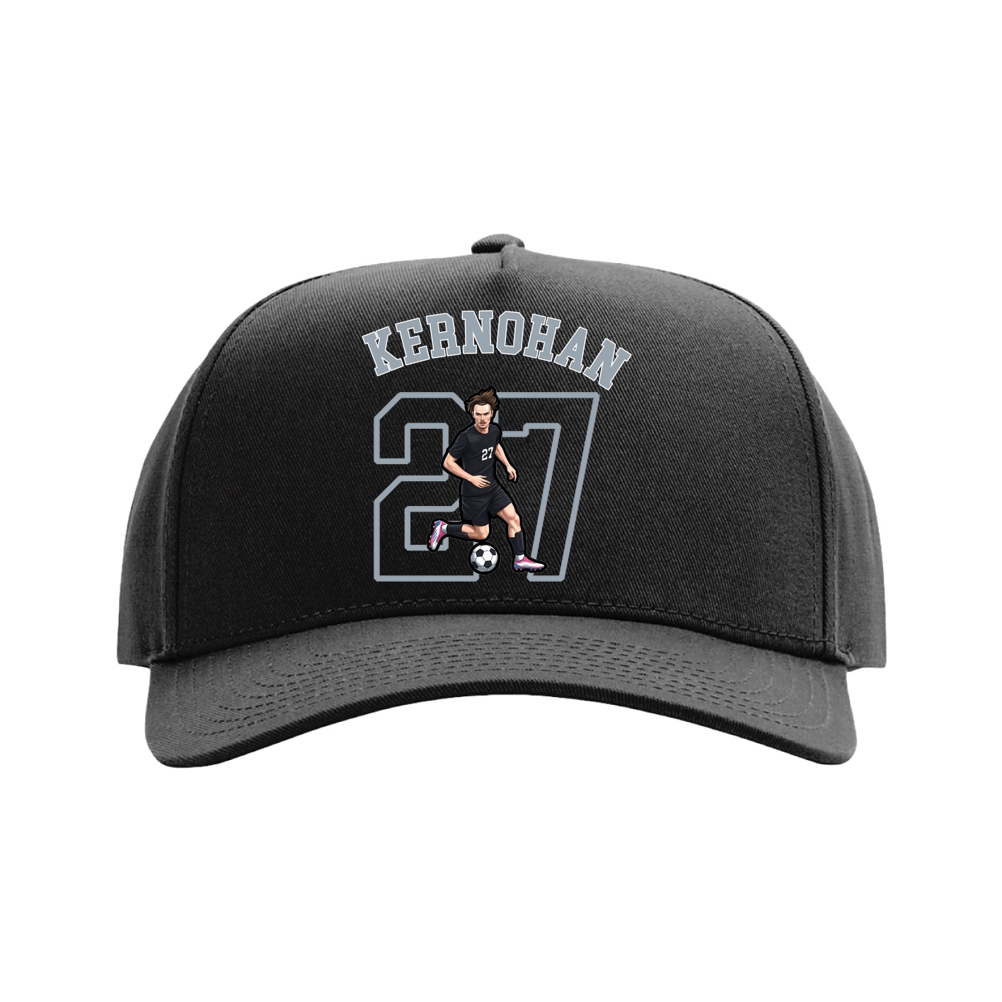 Full Fabric Five-Panel Champ Cap — Shirsey Arch in Black
