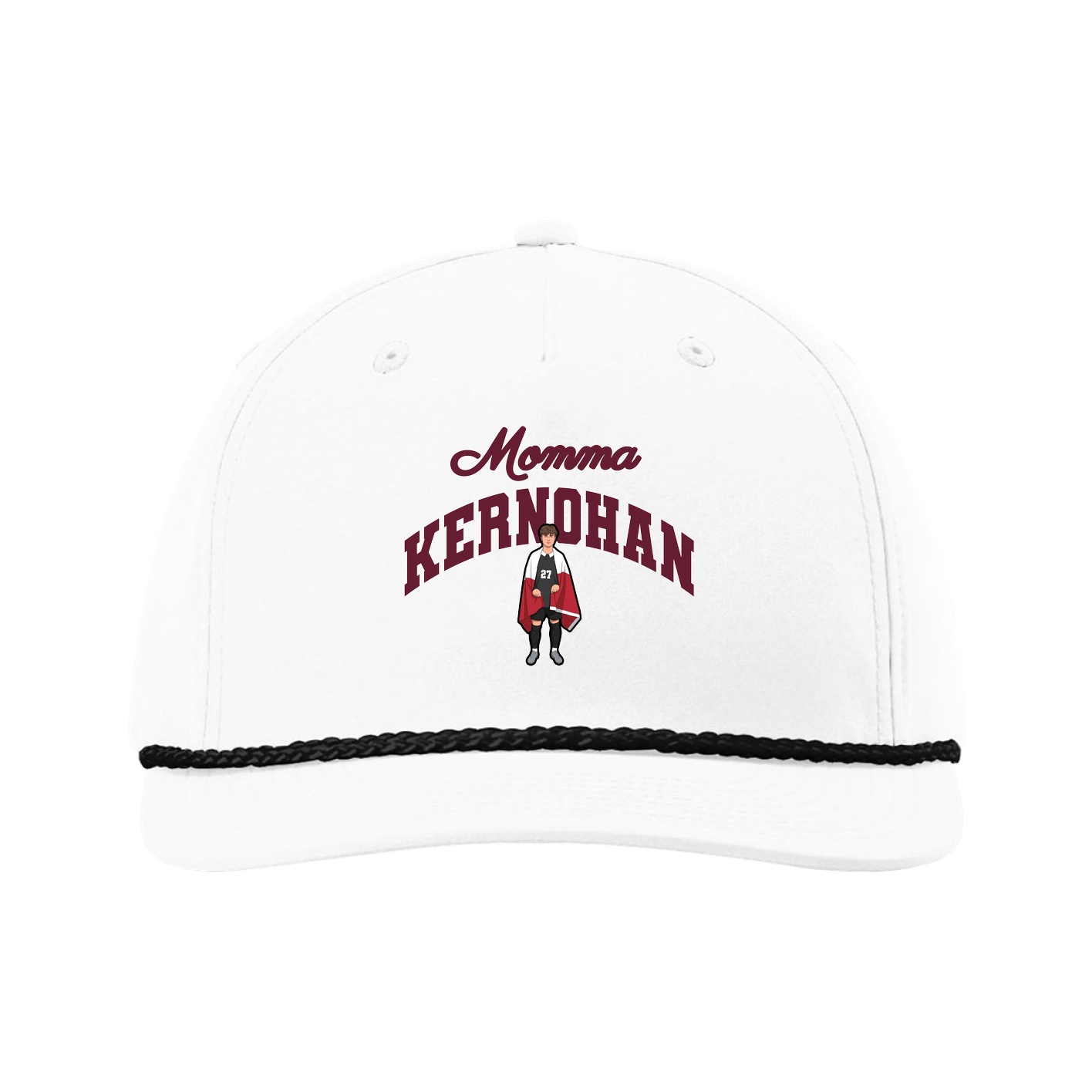 Five-Panel Classic Rope Cap — Mothers Day Arch in White