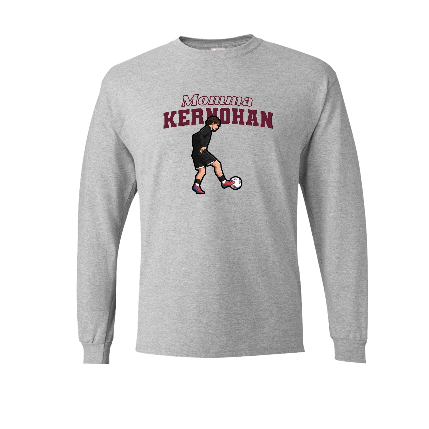 Long Sleeve Tee — Mothers Day Block in Grey
