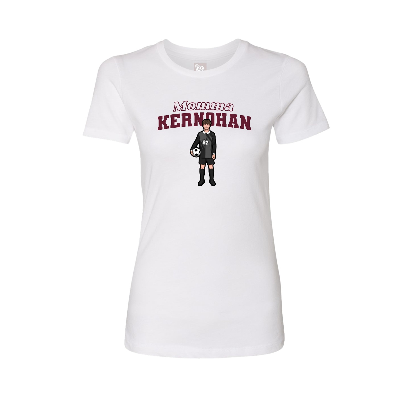 Womens Tee — Mothers Day Block in White