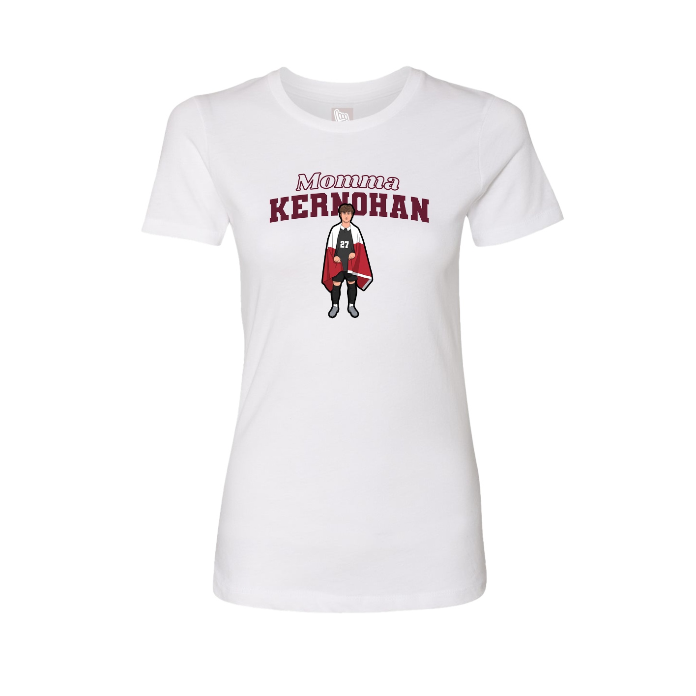 Womens Tee — Mothers Day Block in White