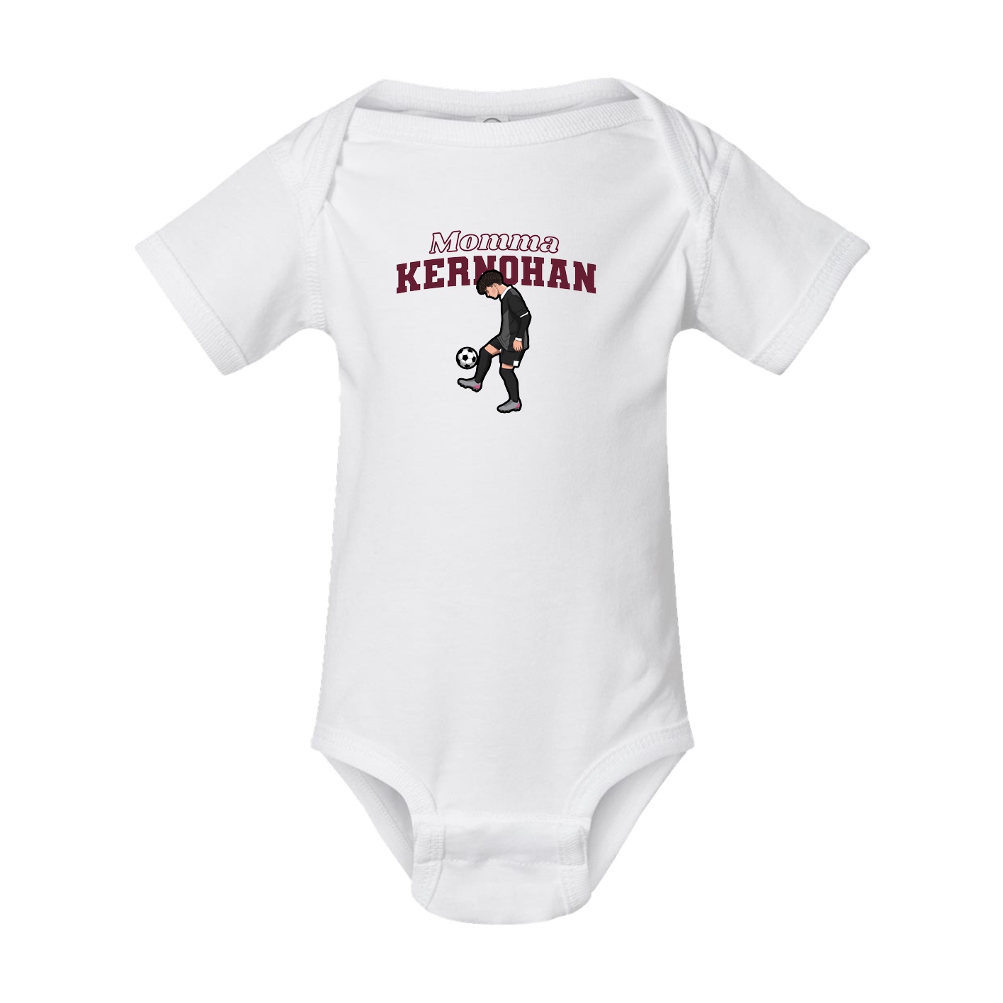 Baby Onesie — Mothers Day Block in White