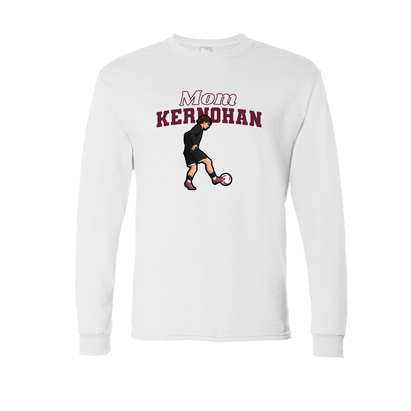 Long Sleeve Tee — Mothers Day Block in White