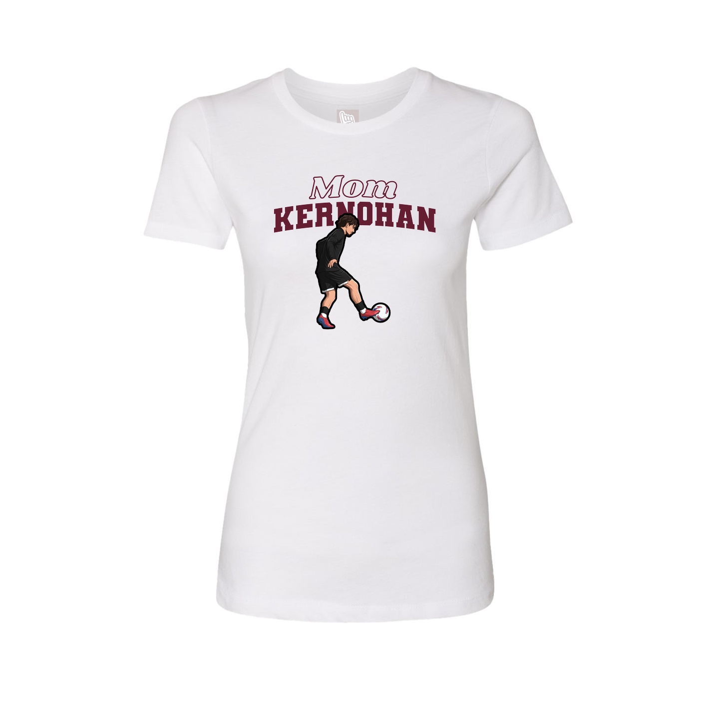 Womens Tee — Mothers Day Block in White