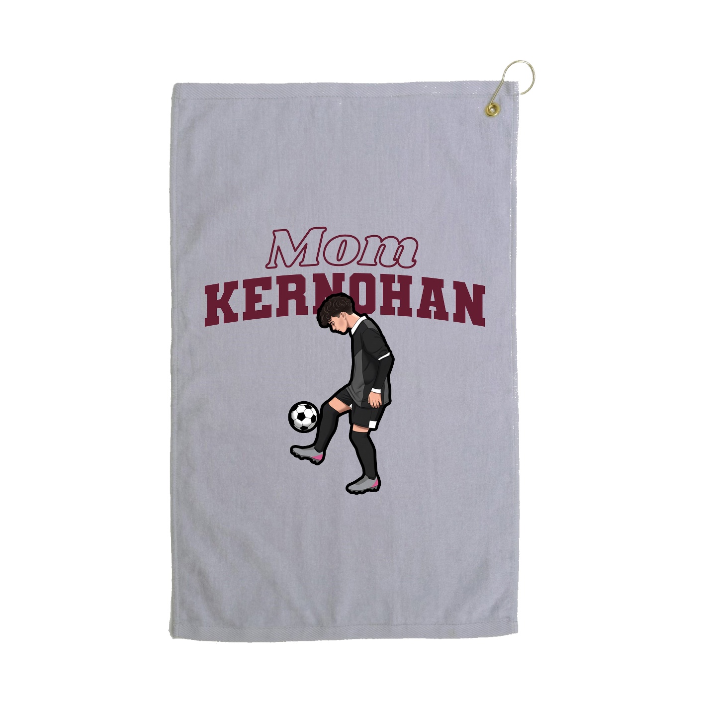 Golf Towel — Mothers Day Block in Grey