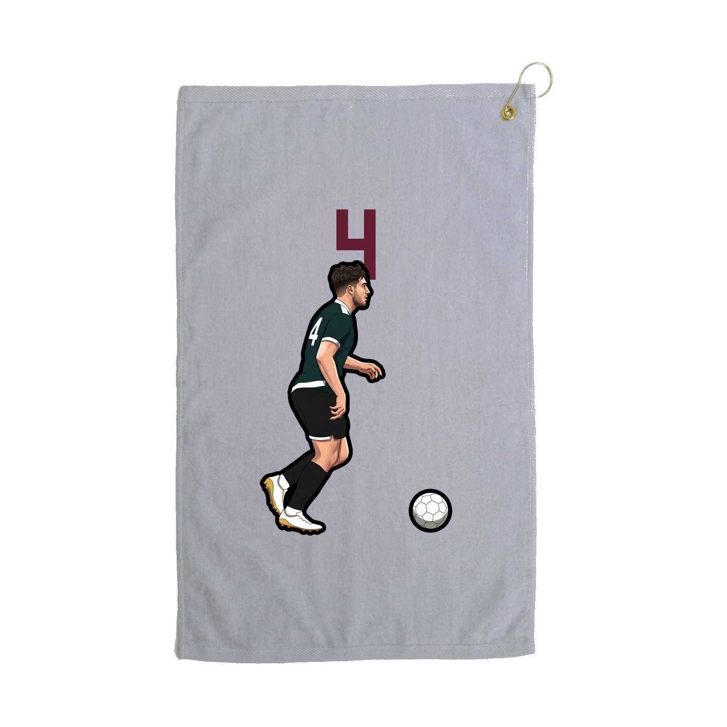 Golf Towel — Number Top in Grey