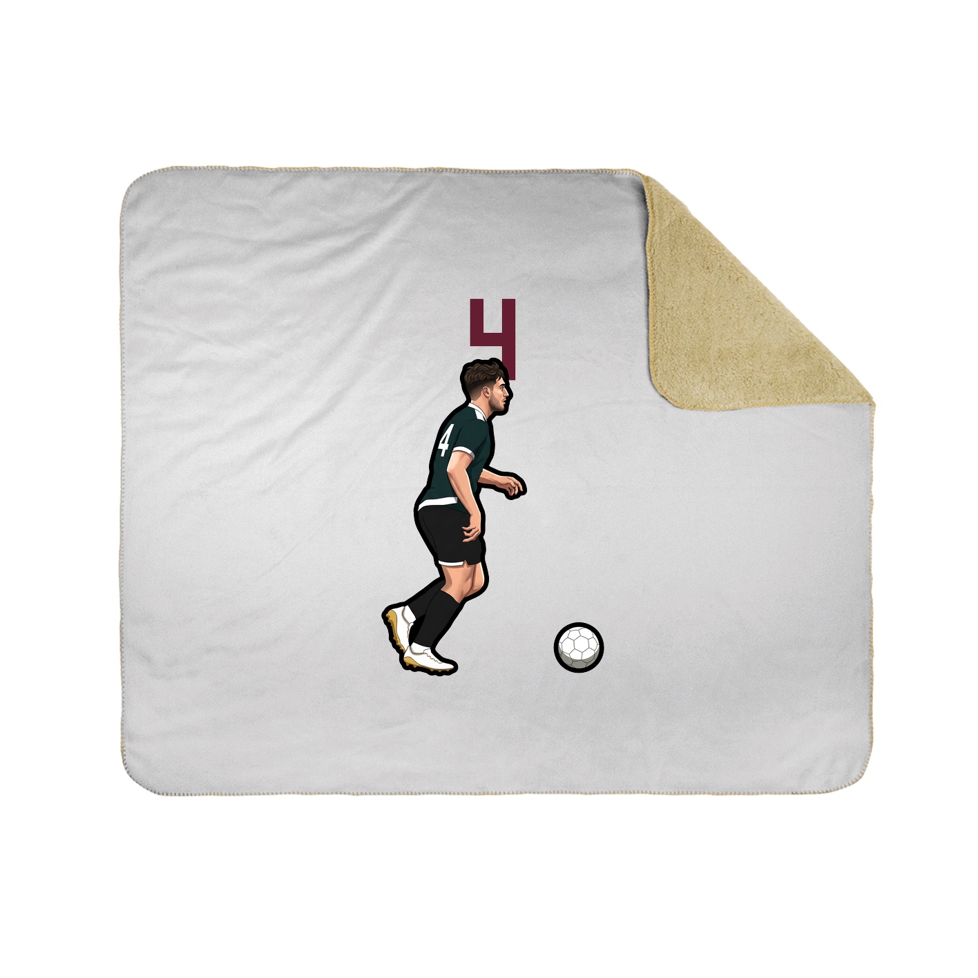 Throw Blanket — Number Top in White