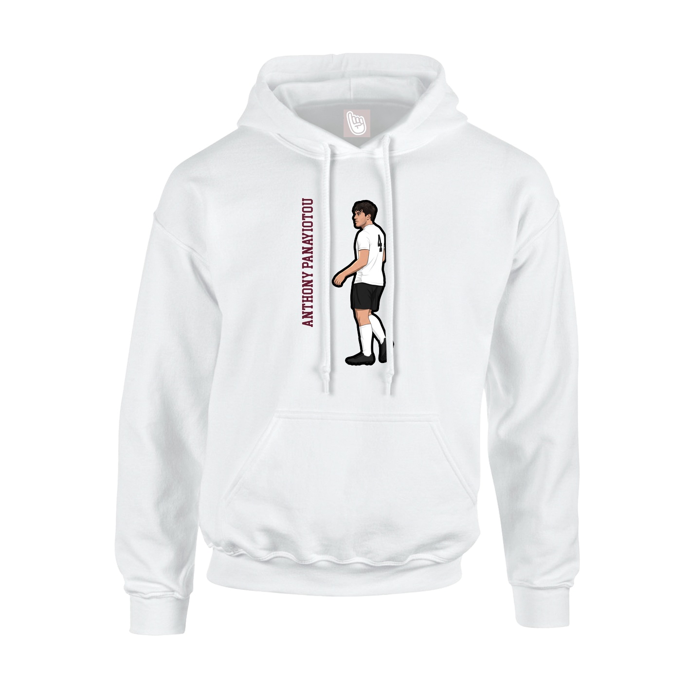 Hoodie — Name Vertical in White