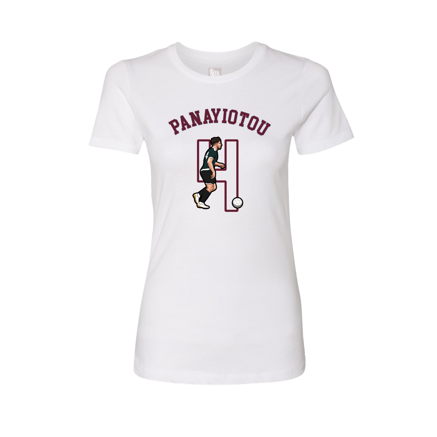 Fitted Women's Tee — Shirsey Arch in White
