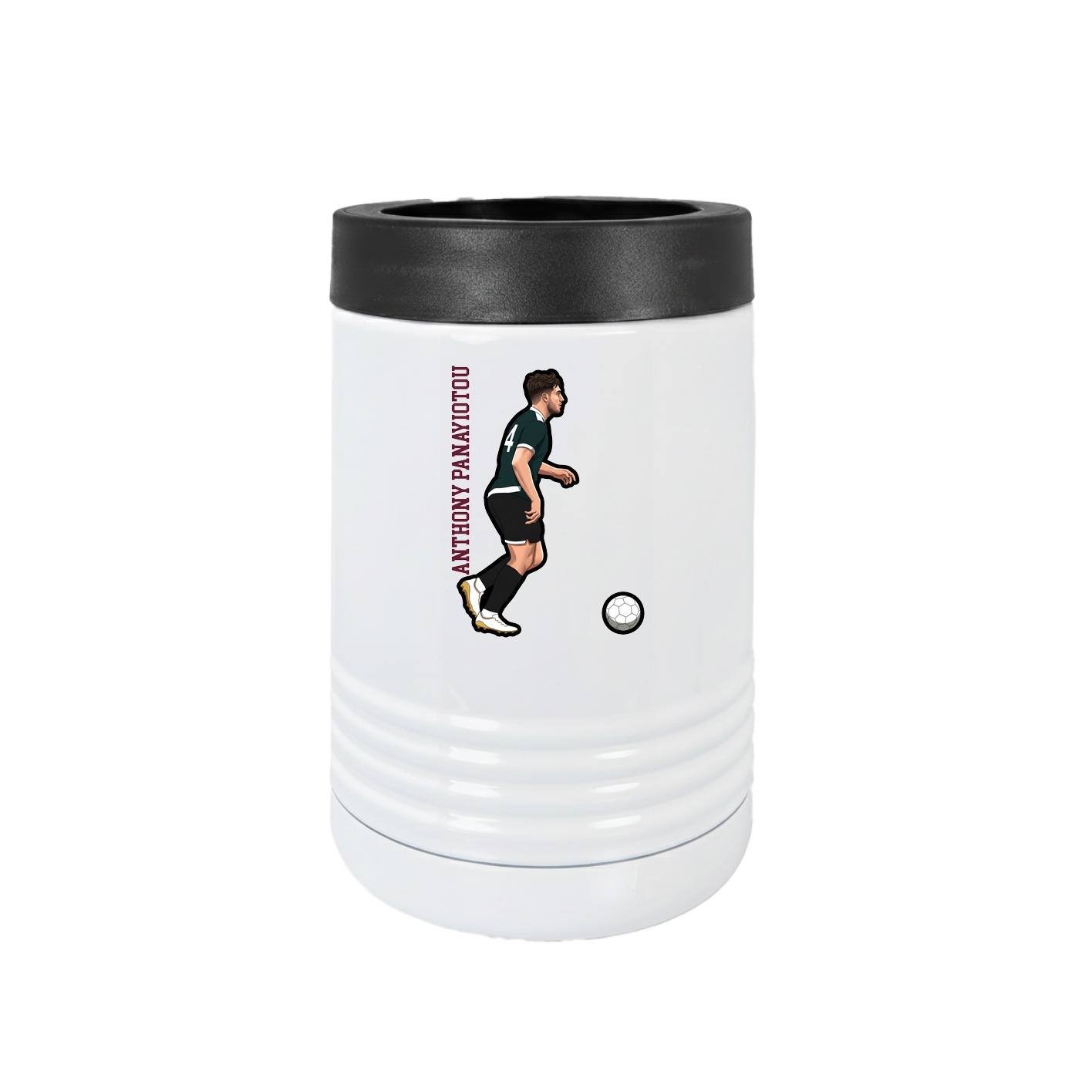 Beverage Holder — Name Vertical in White