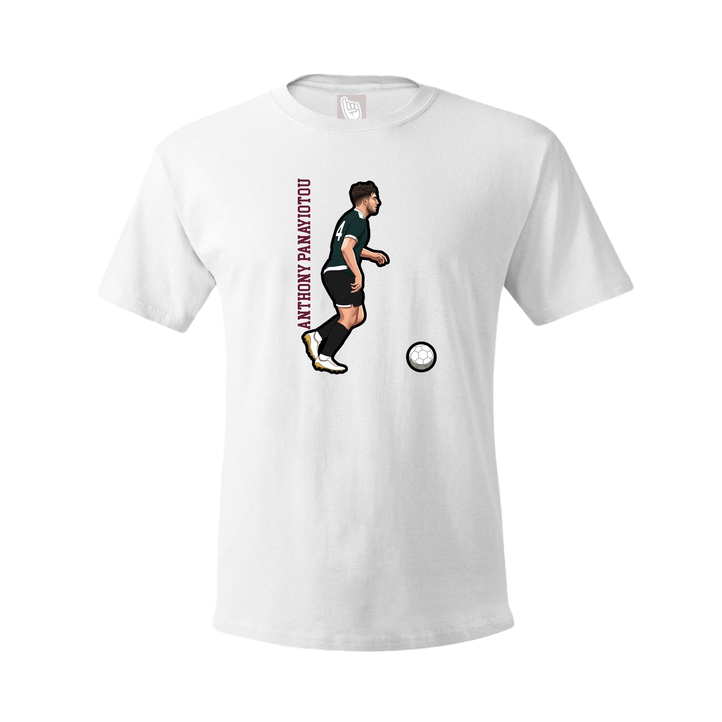 Youth Tee — Name Vertical in White