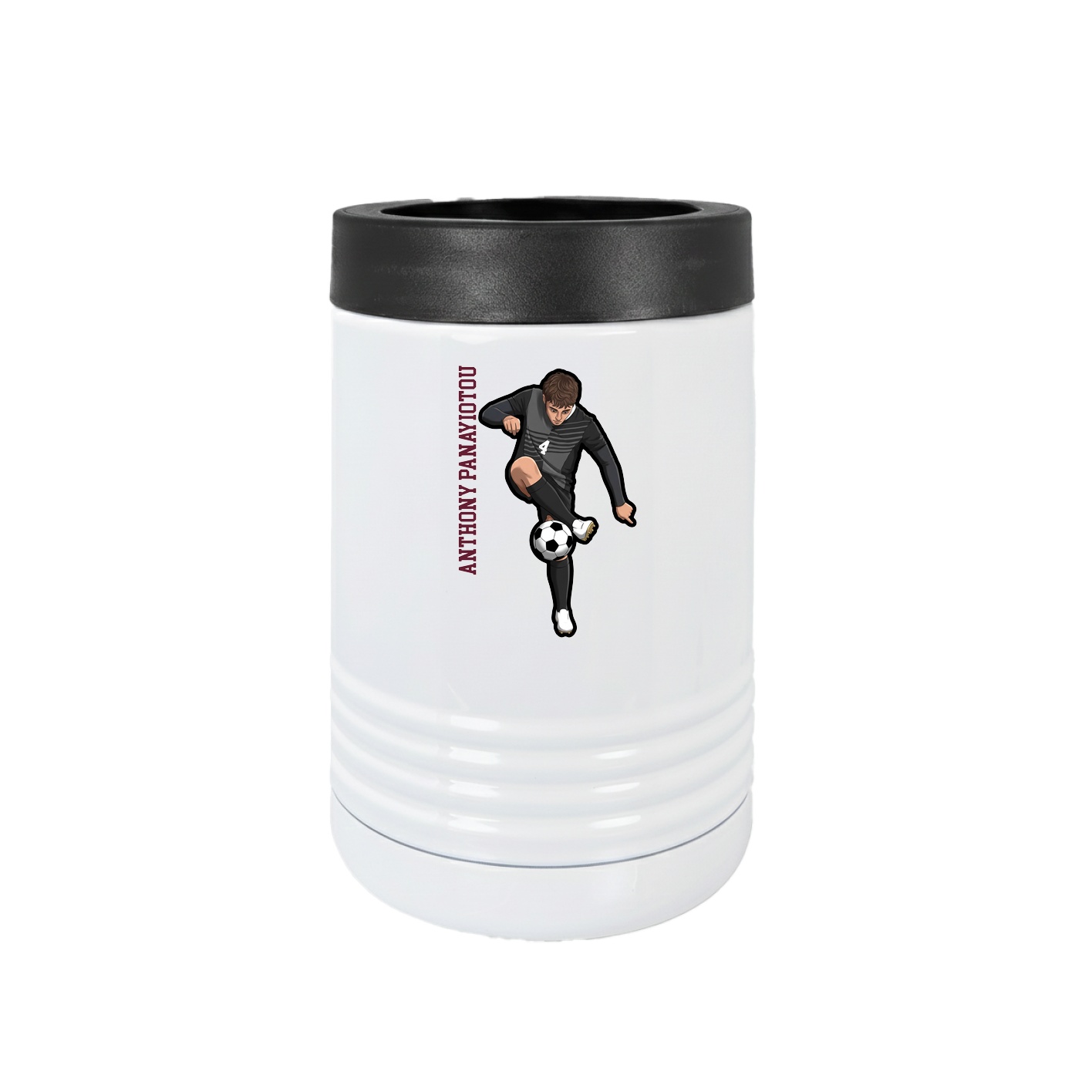 Beverage Holder — Name Vertical in White