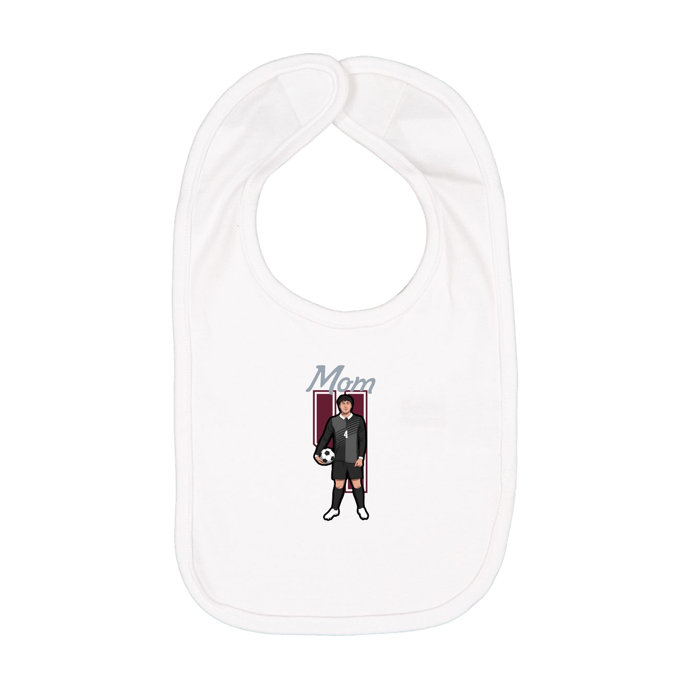 Infant Bib — Mothers Day Shirsey in White