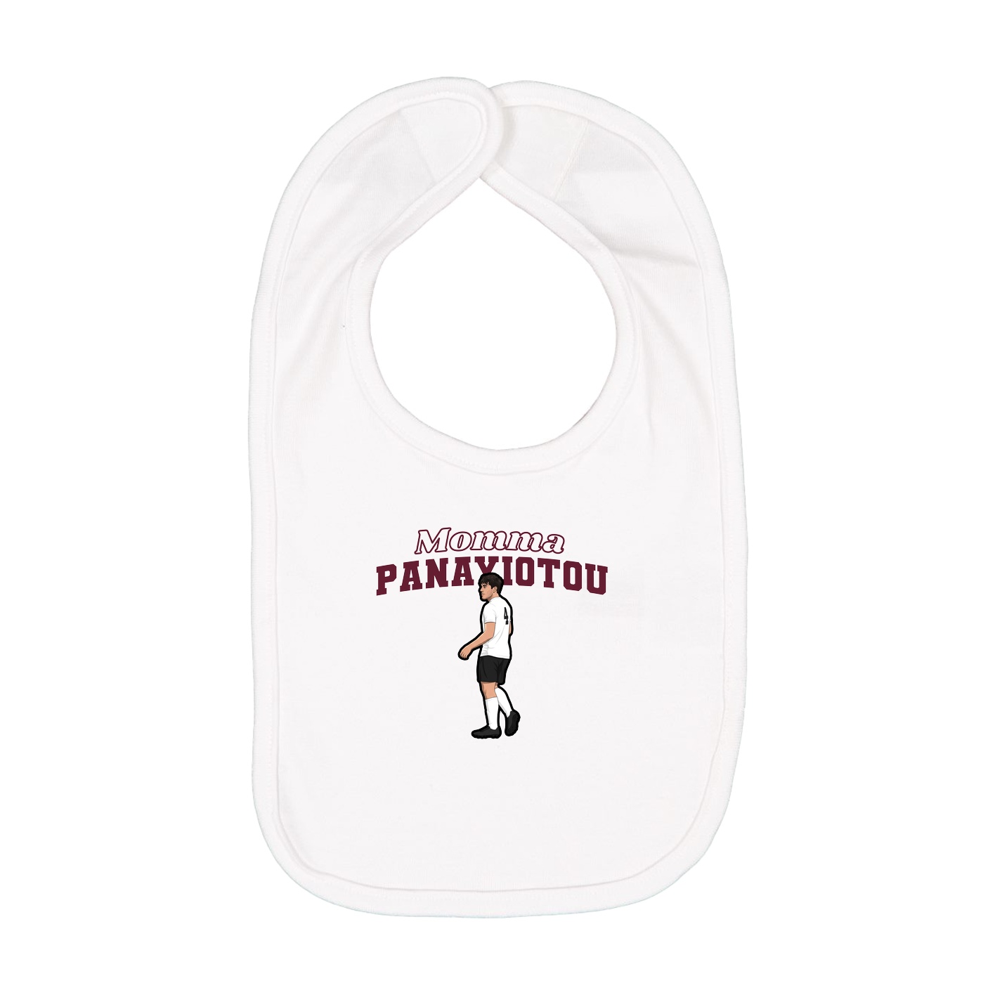 Infant Bib — Mothers Day Block in White