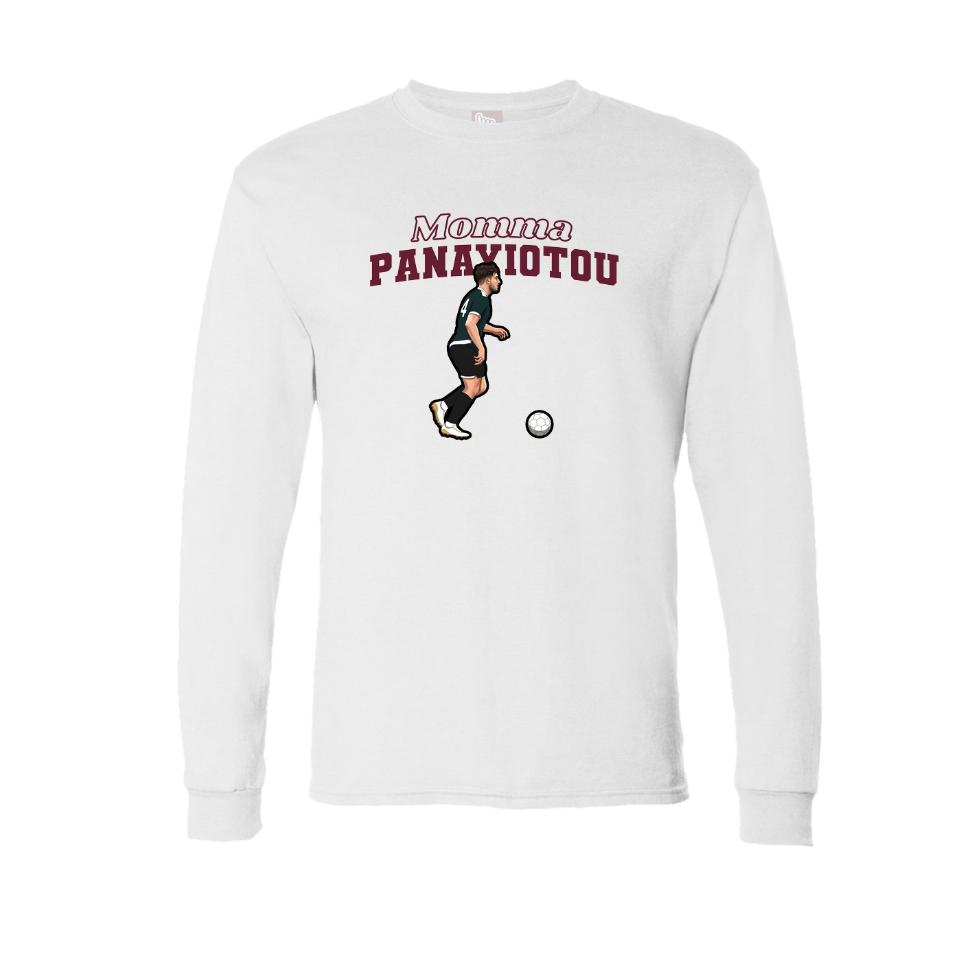 Long Sleeve Tee — Mothers Day Block in White
