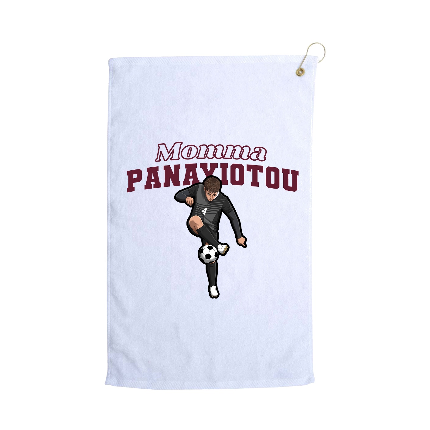 Golf Towel — Mothers Day Block in White