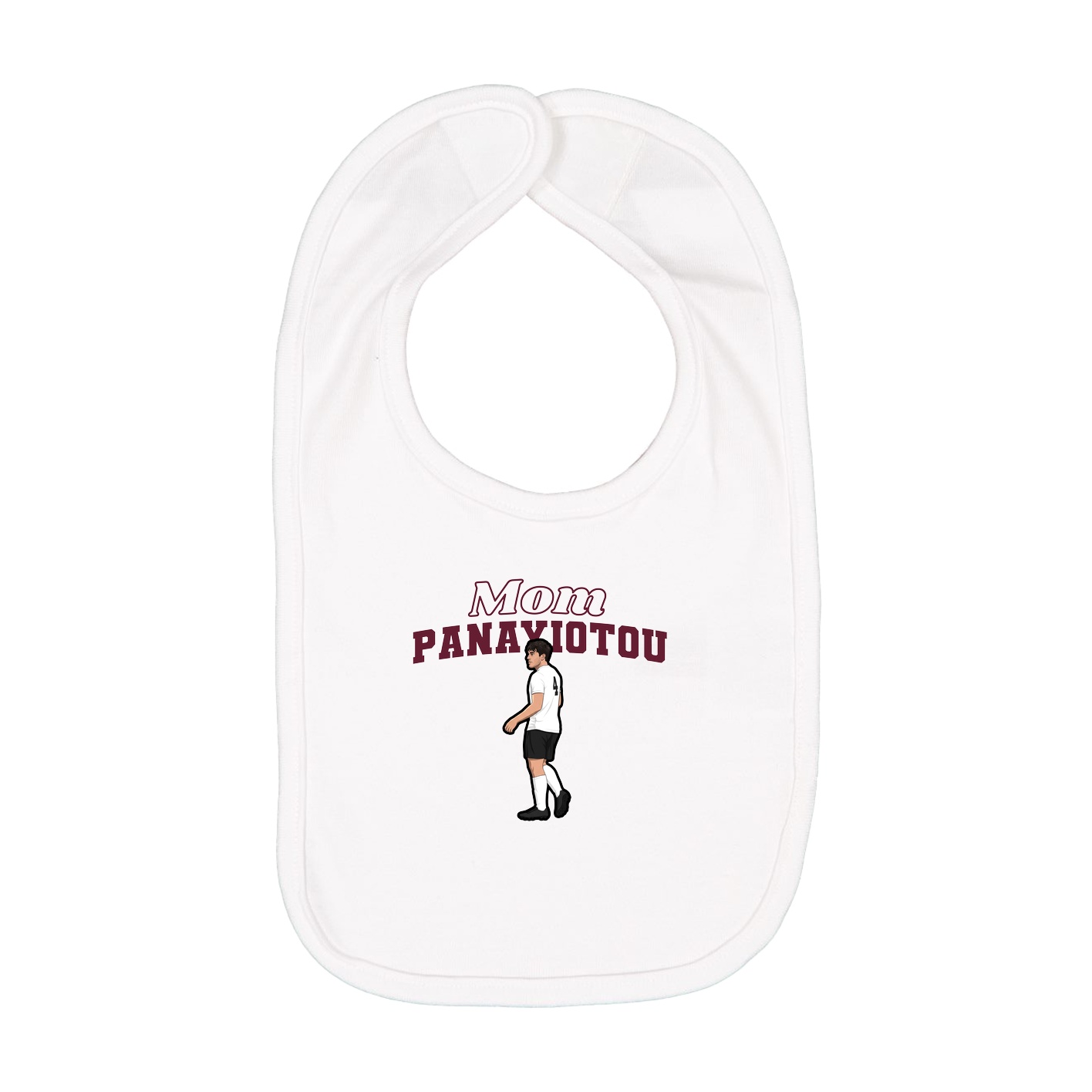 Infant Bib — Mothers Day Block in White