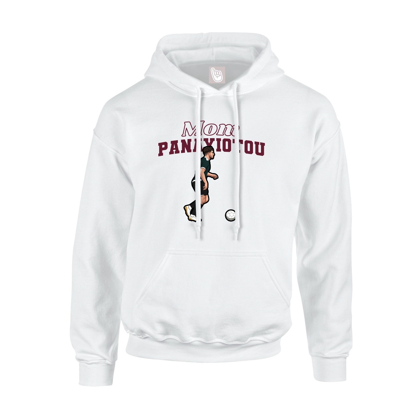 Youth Hoodie — Mothers Day Block in White