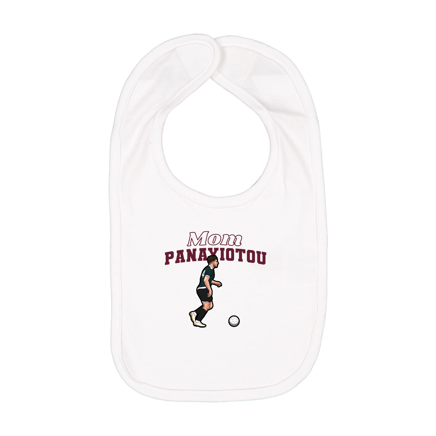 Infant Bib — Mothers Day Block in White