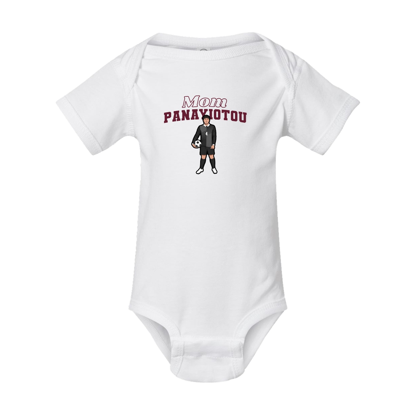 Baby Onesie — Mothers Day Block in White