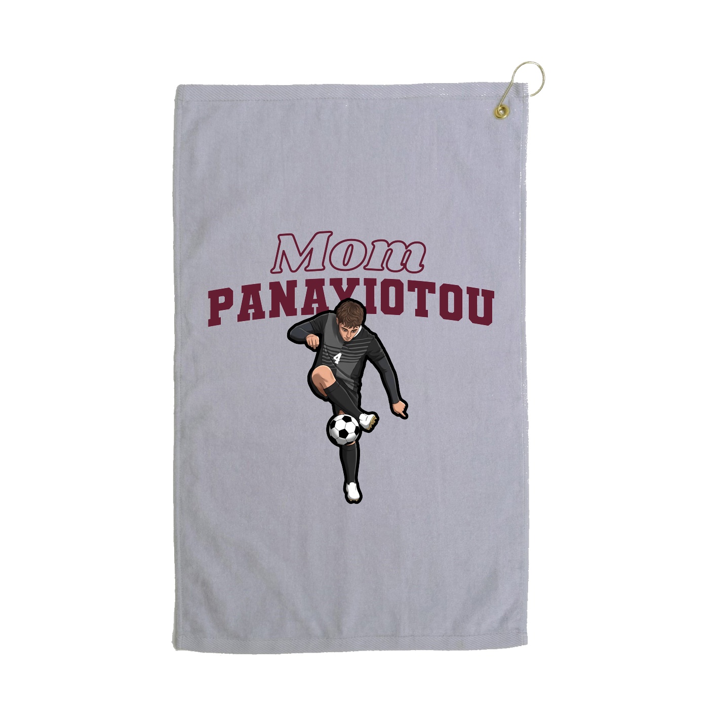 Golf Towel — Mothers Day Block in Grey