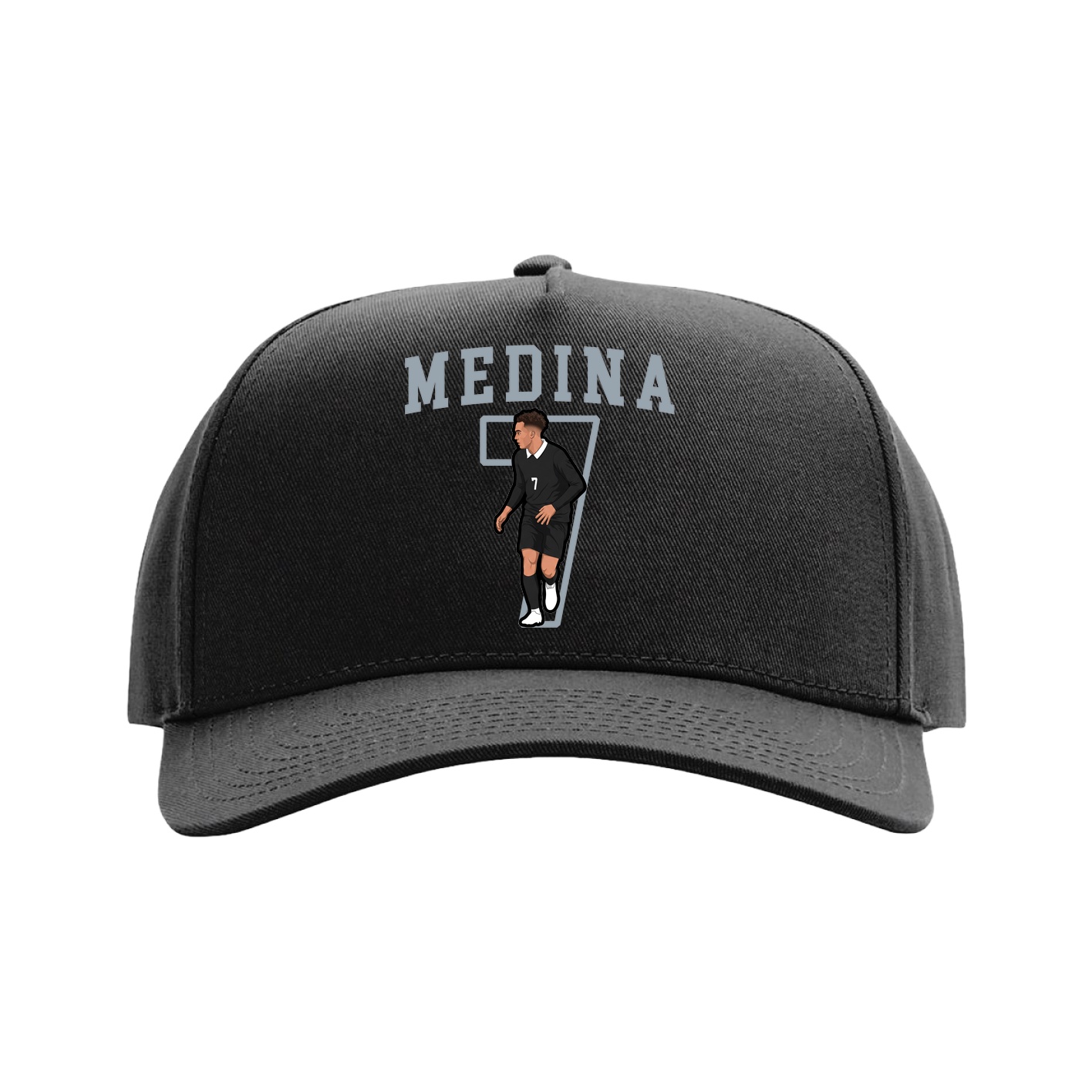 Full Fabric Five-Panel Champ Cap — Shirsey in Black