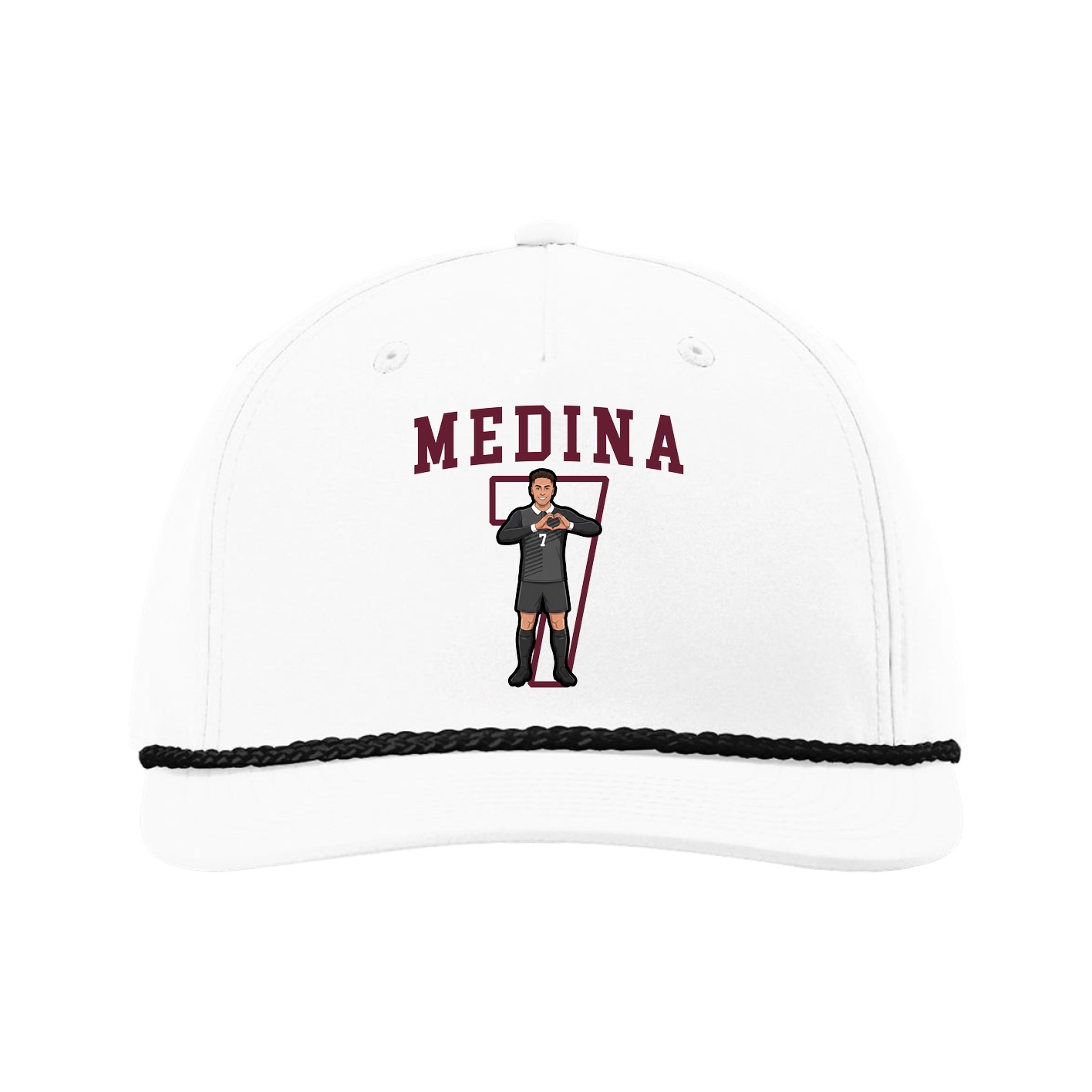 Five-Panel Classic Rope Cap — Shirsey in White