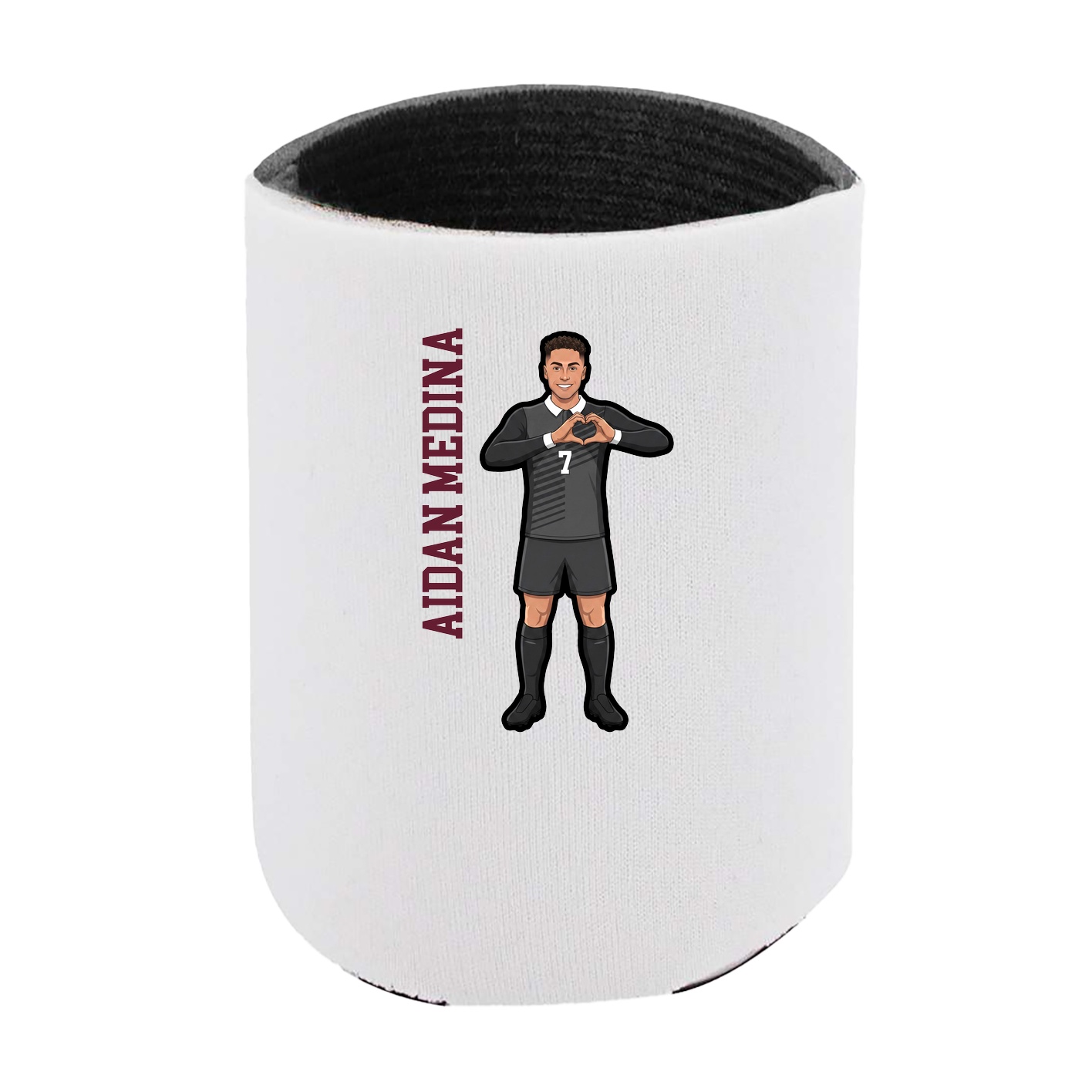 Can Holder — Name Vertical in White