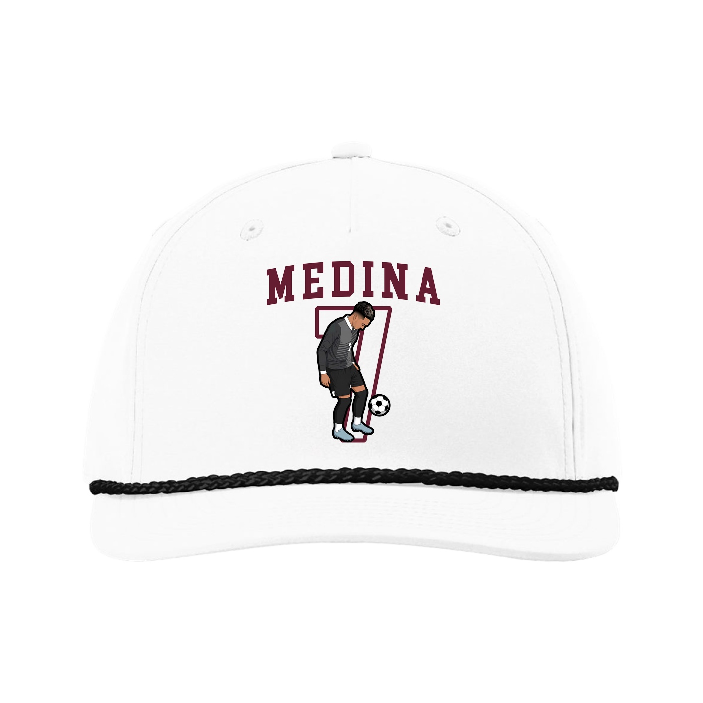 Five-Panel Classic Rope Cap — Shirsey in White
