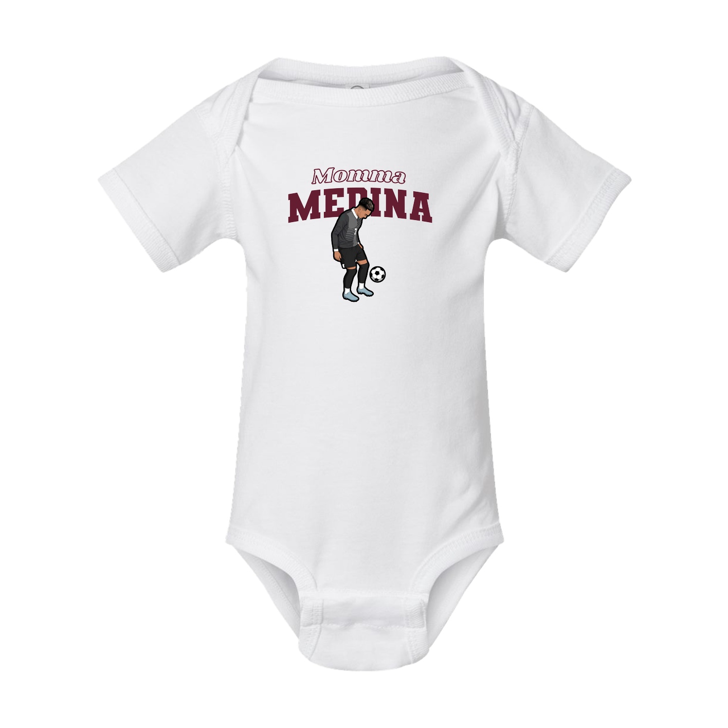 Baby Onesie — Mothers Day Block in White